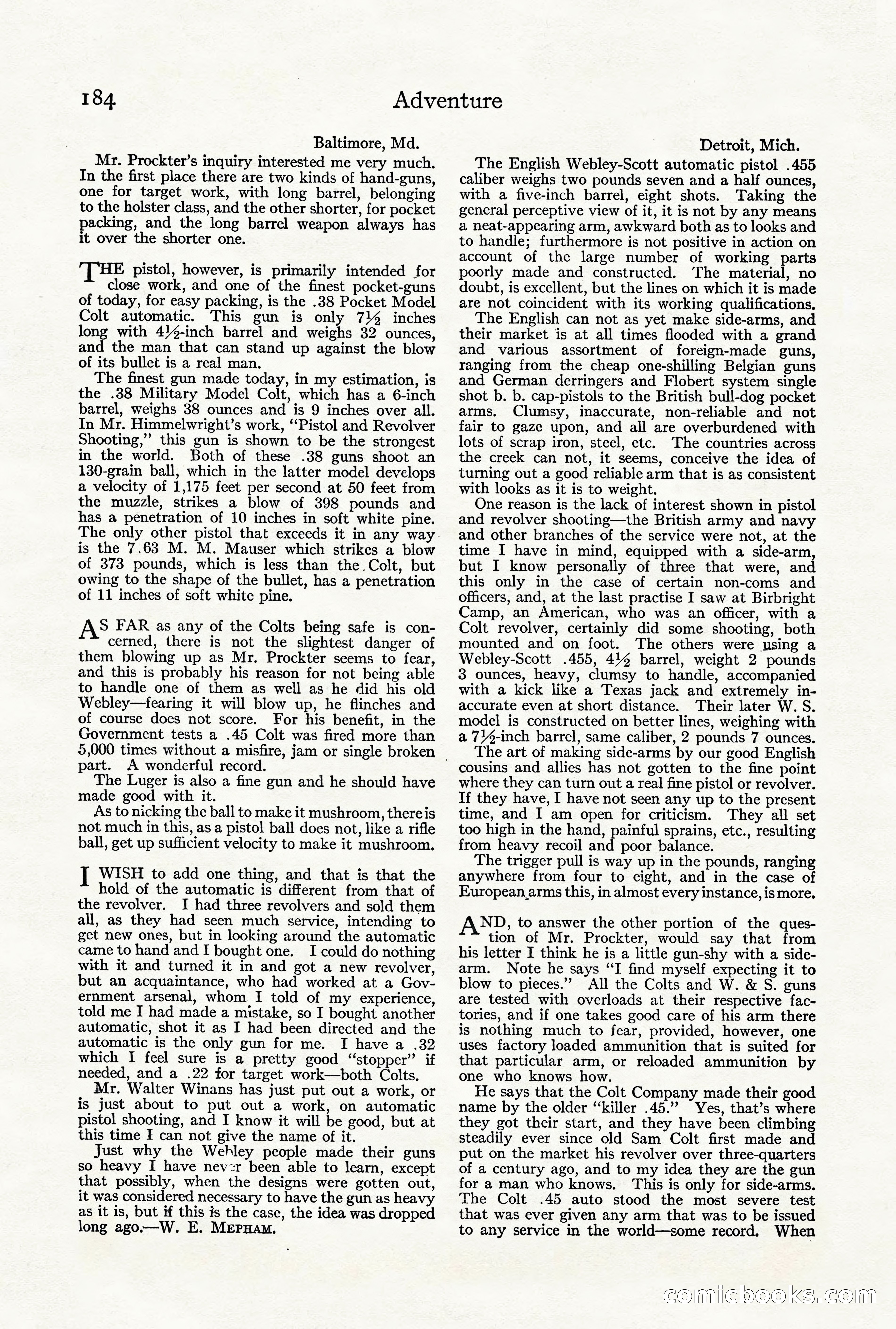 Adventure Magazine, Vol. 21, No. 3 — page 194 of 204