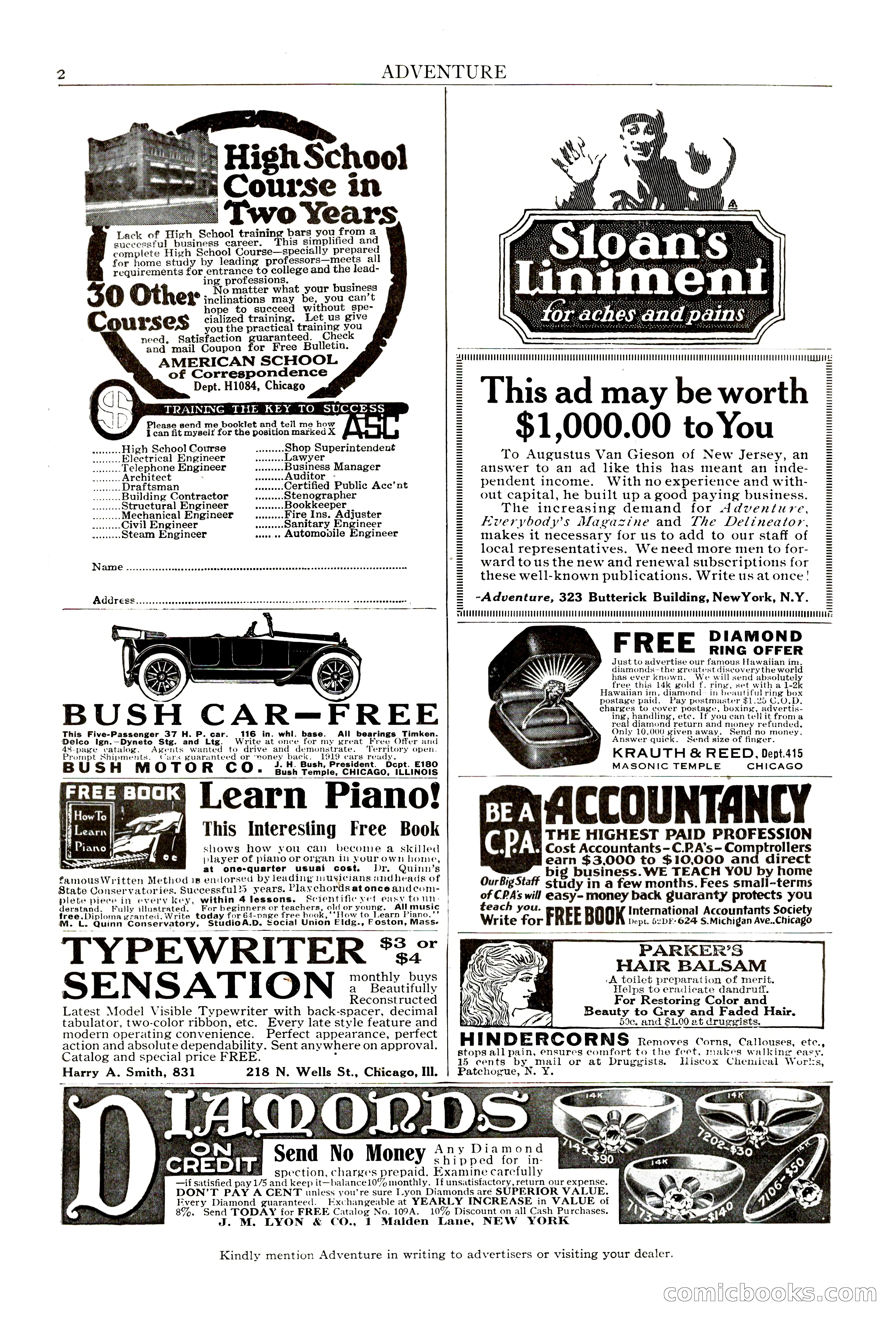 Adventure Magazine, June 3, 1919 — page 4 of 200