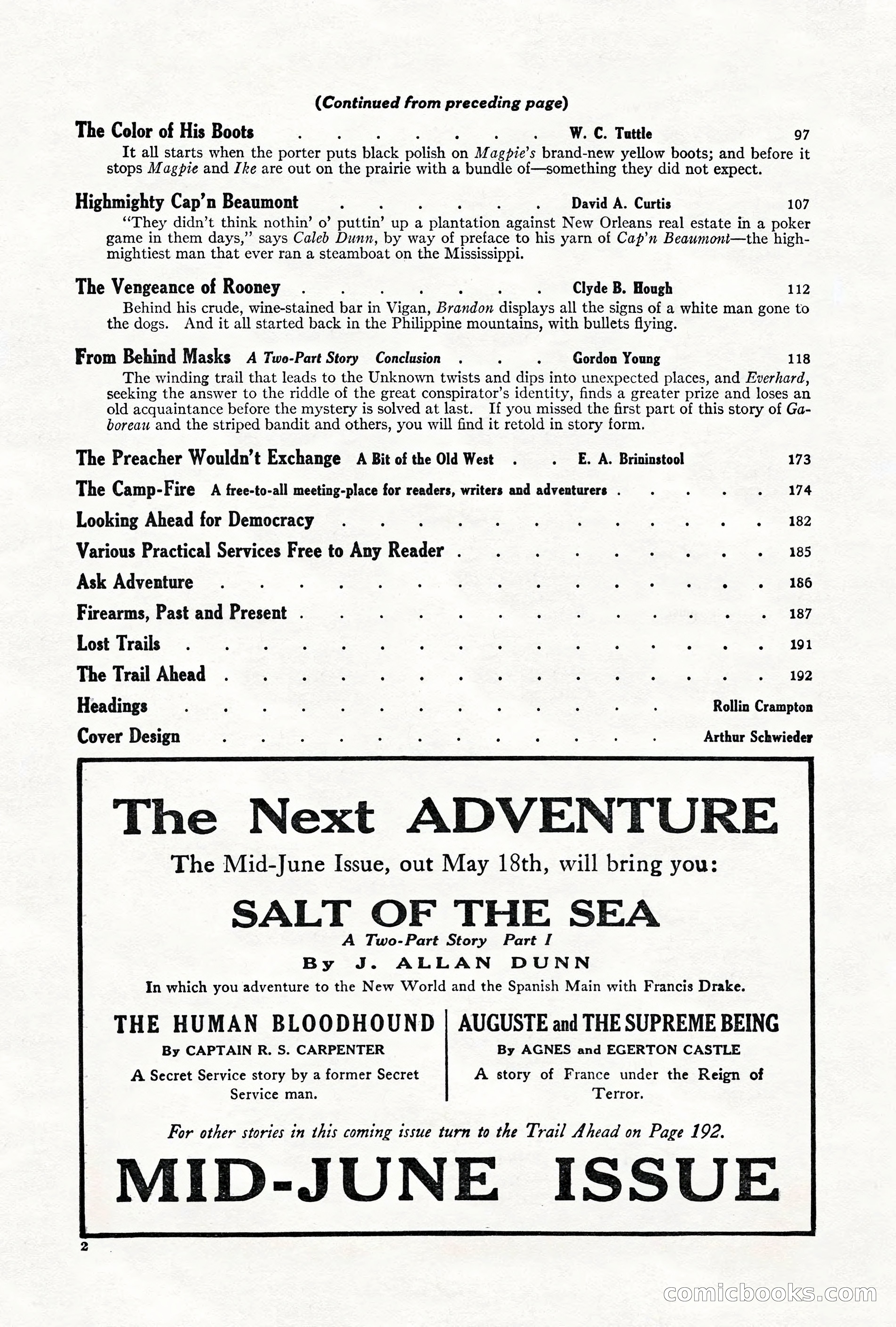 Adventure Magazine, June 3, 1919 — page 8 of 200
