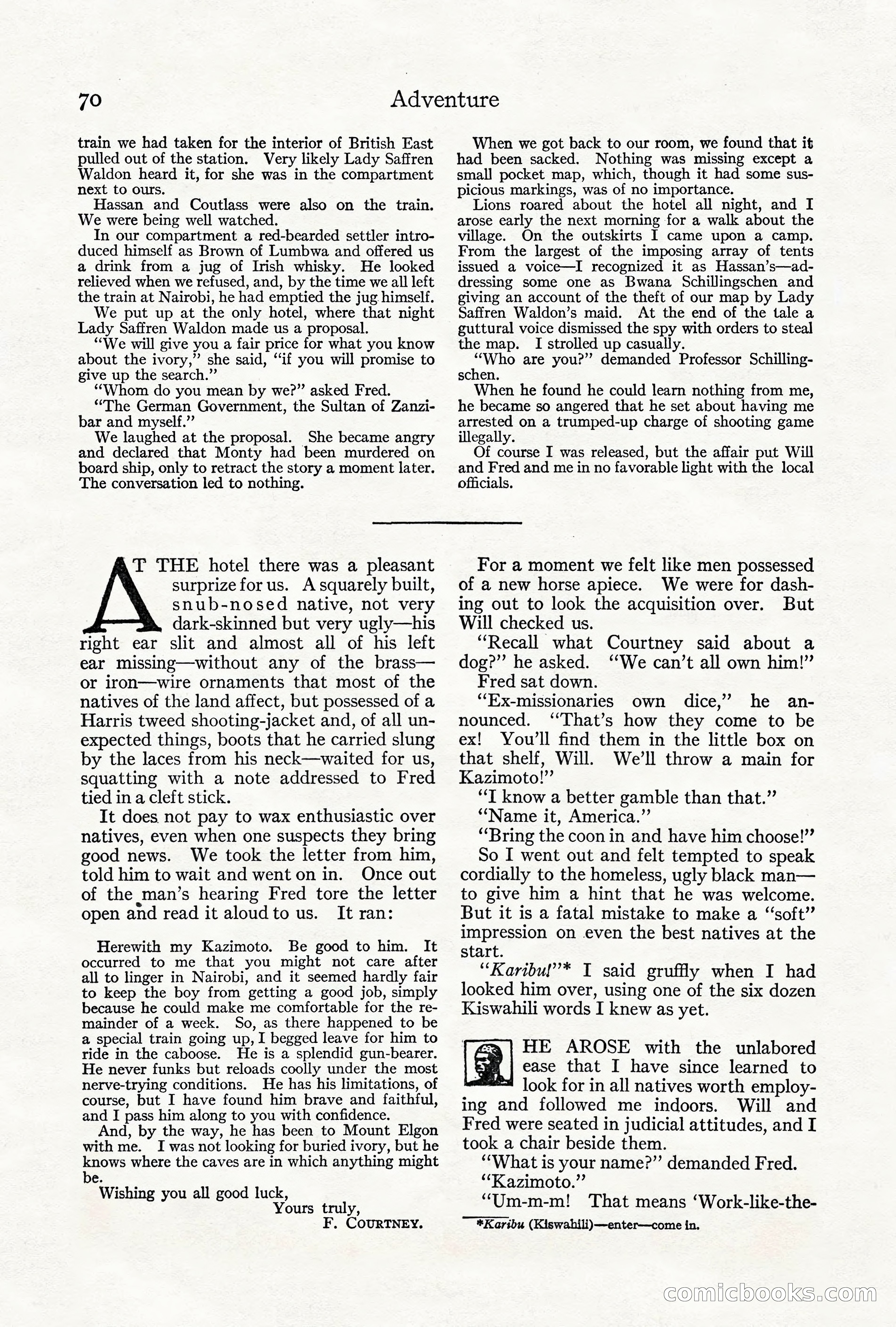 Adventure Magazine, June 3, 1919 — page 76 of 200