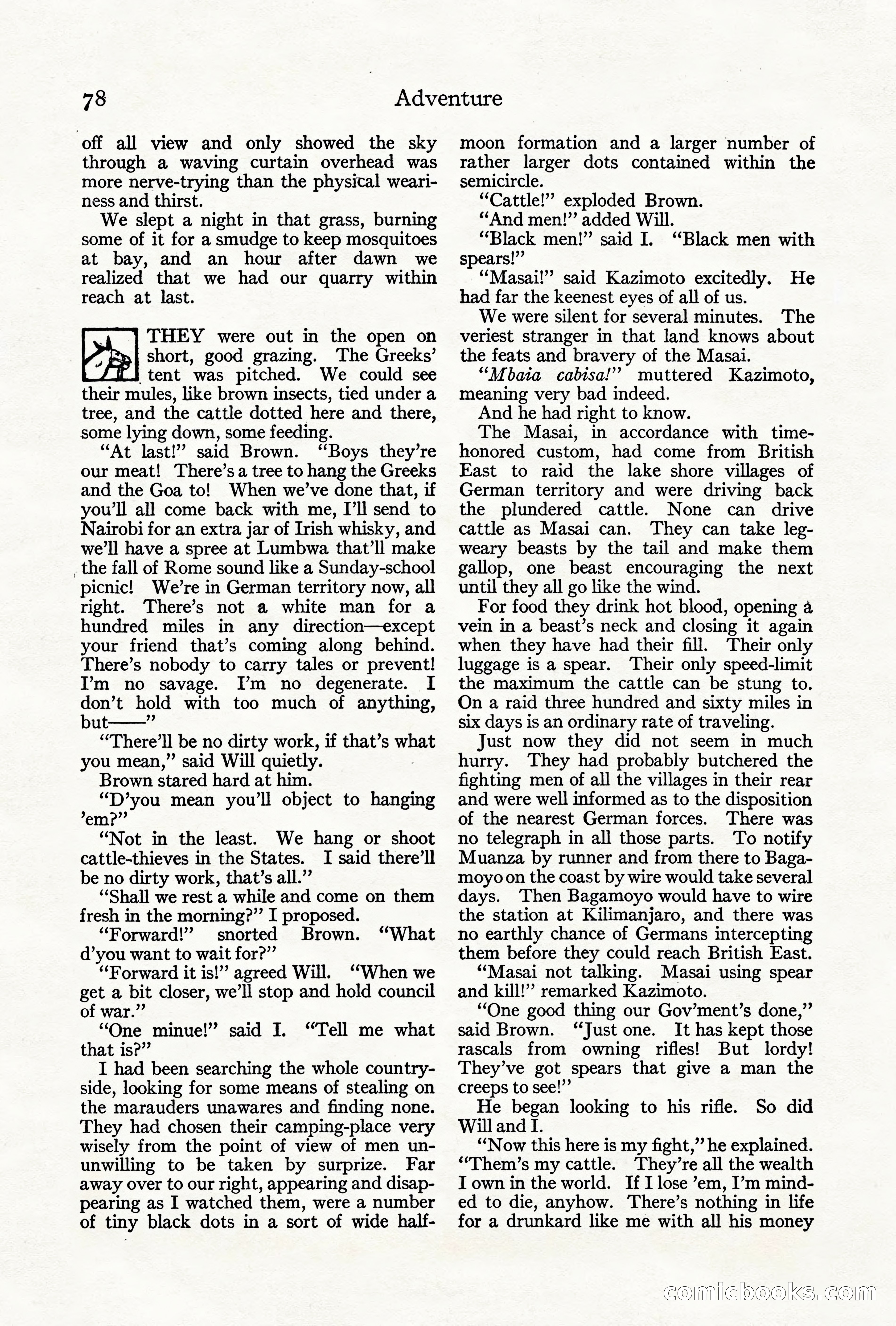 Adventure Magazine, June 3, 1919 — page 84 of 200