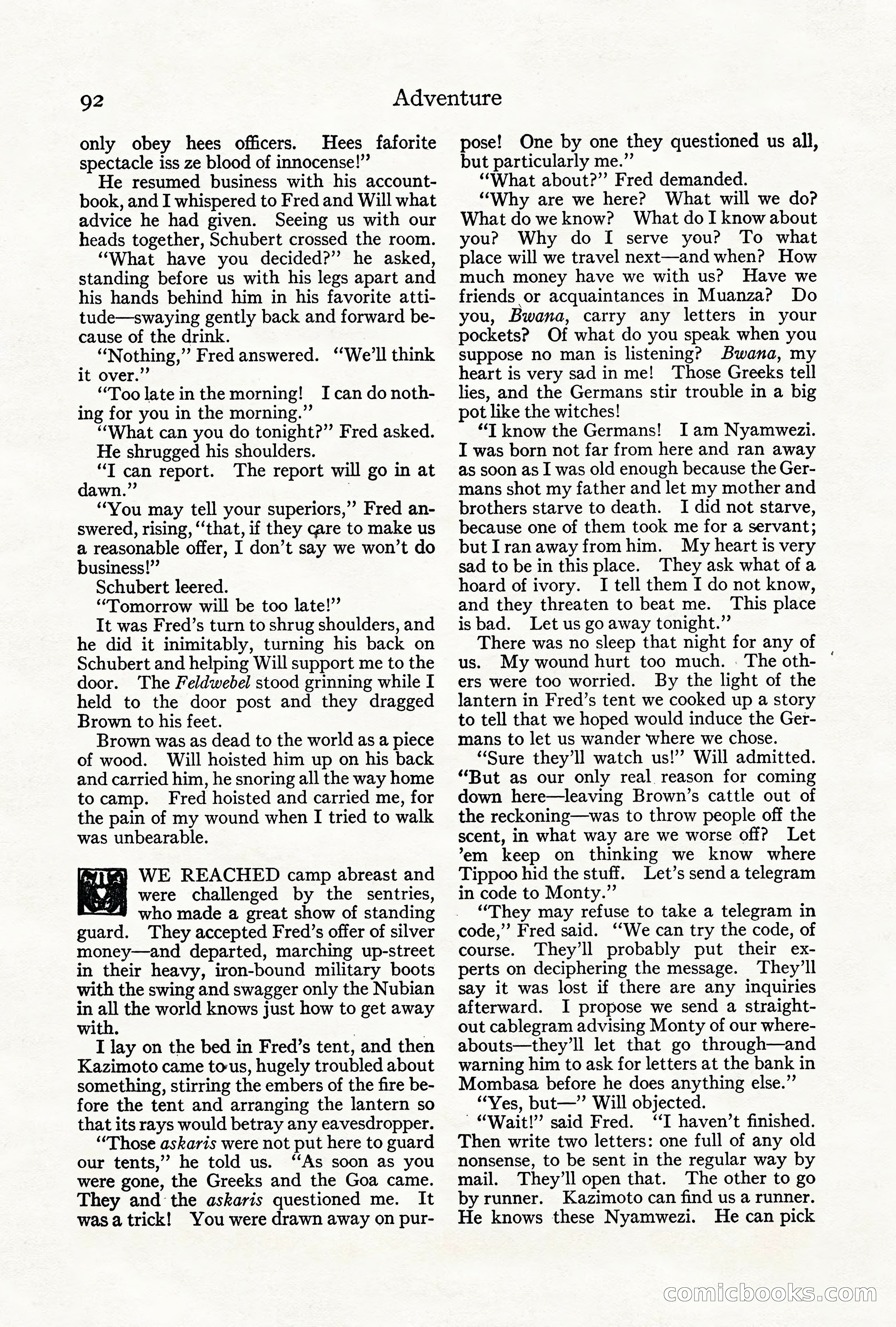 Adventure Magazine, June 3, 1919 — page 98 of 200