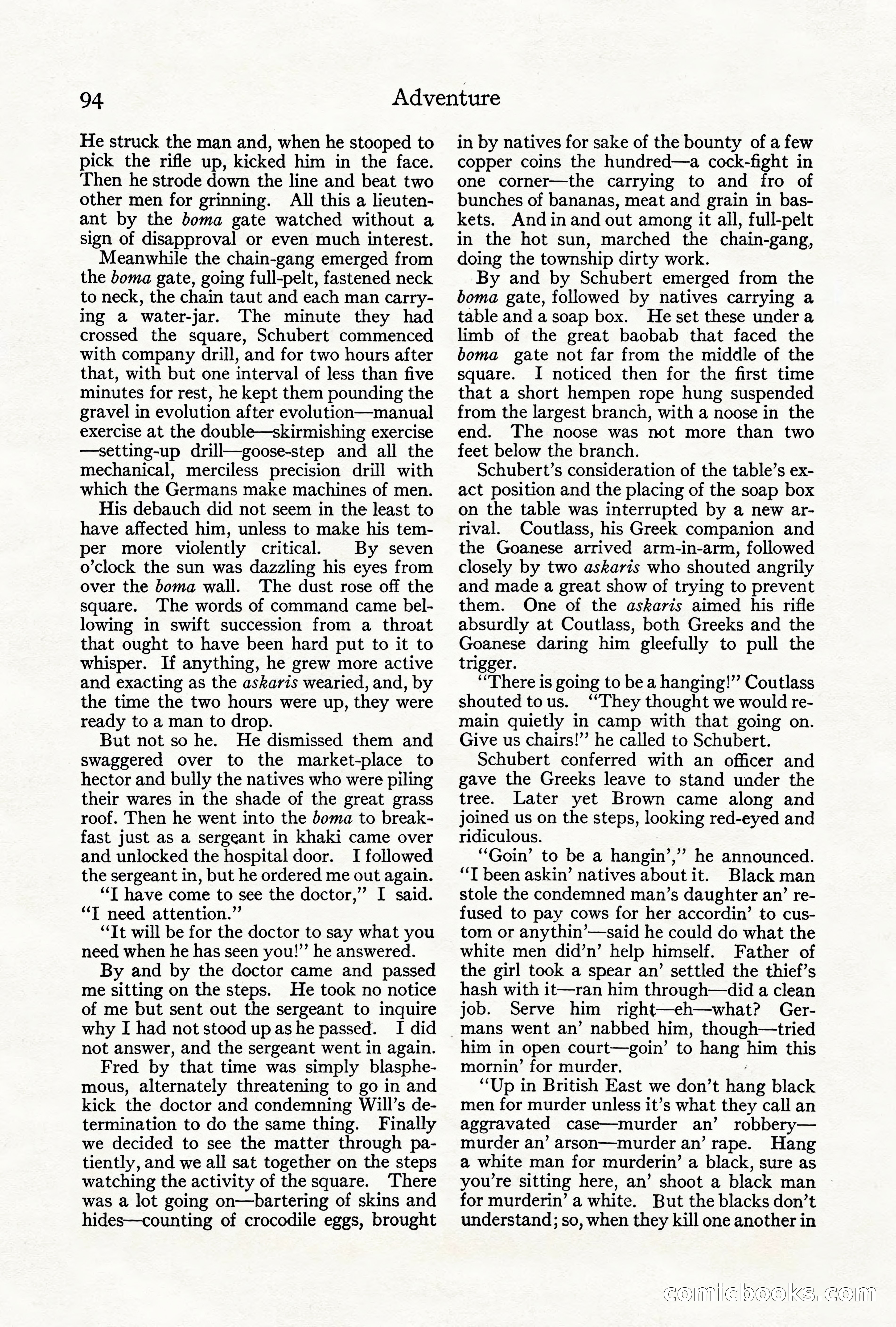 Adventure Magazine, June 3, 1919 — page 100 of 200