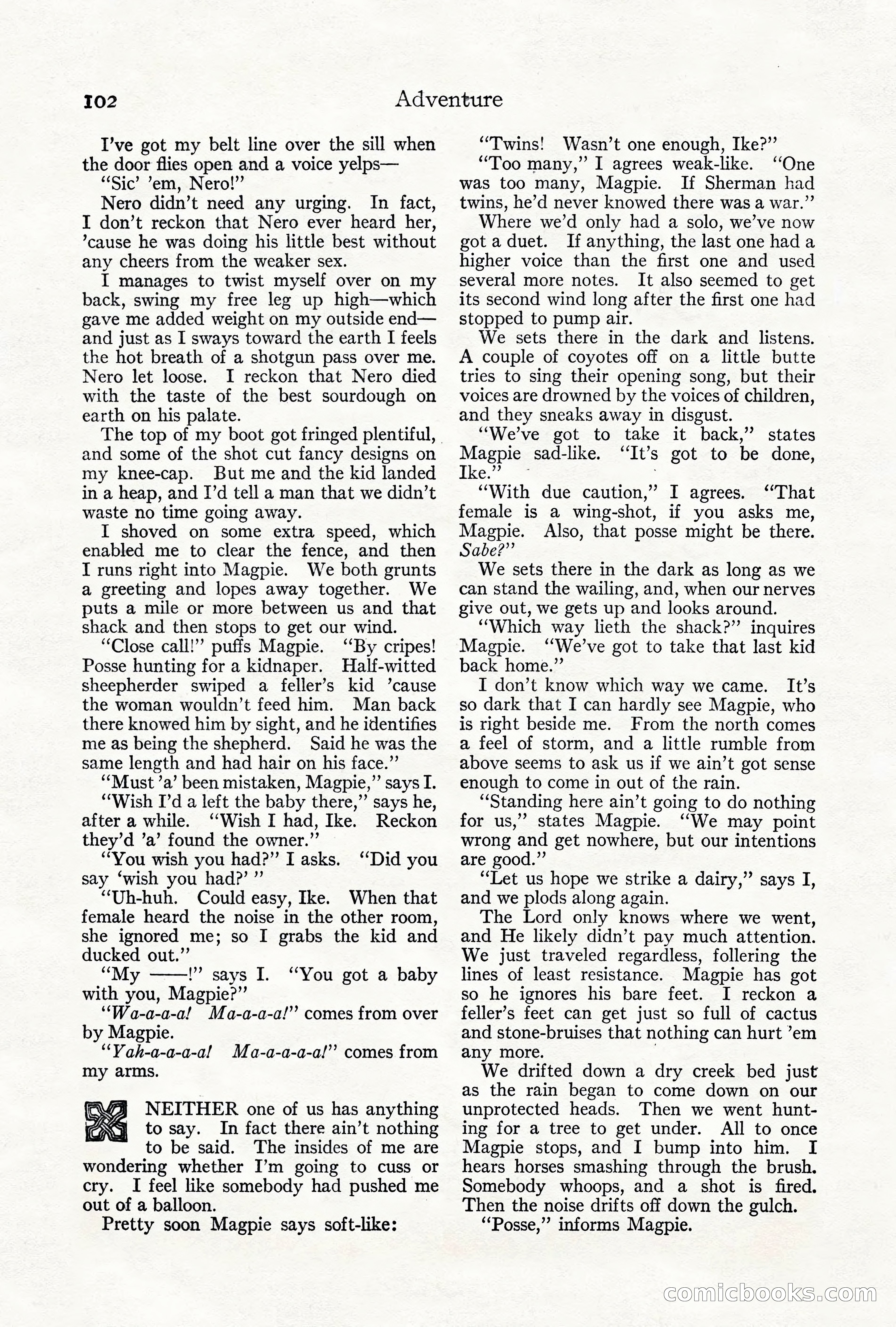 Adventure Magazine, June 3, 1919 — page 108 of 200