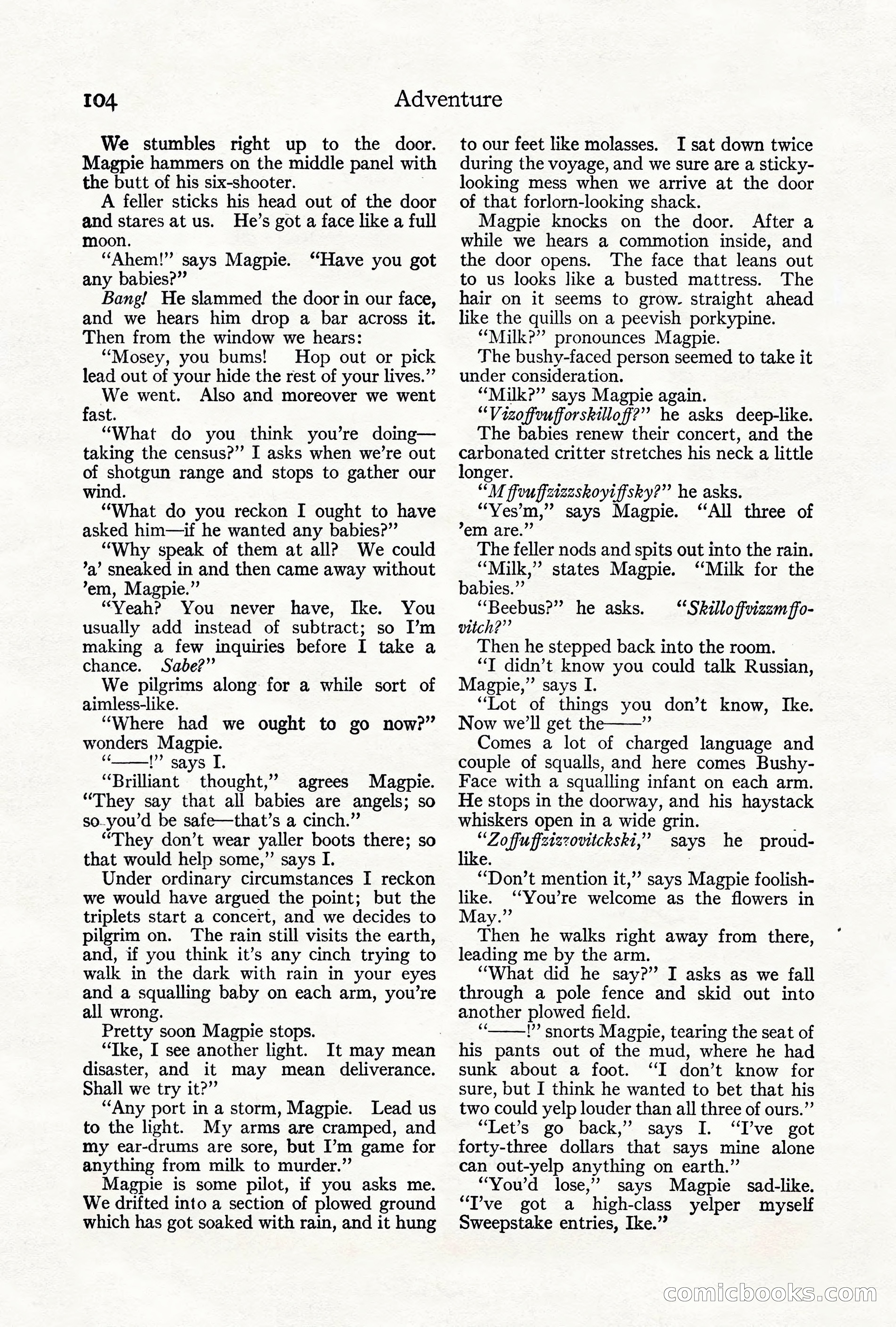 Adventure Magazine, June 3, 1919 — page 110 of 200
