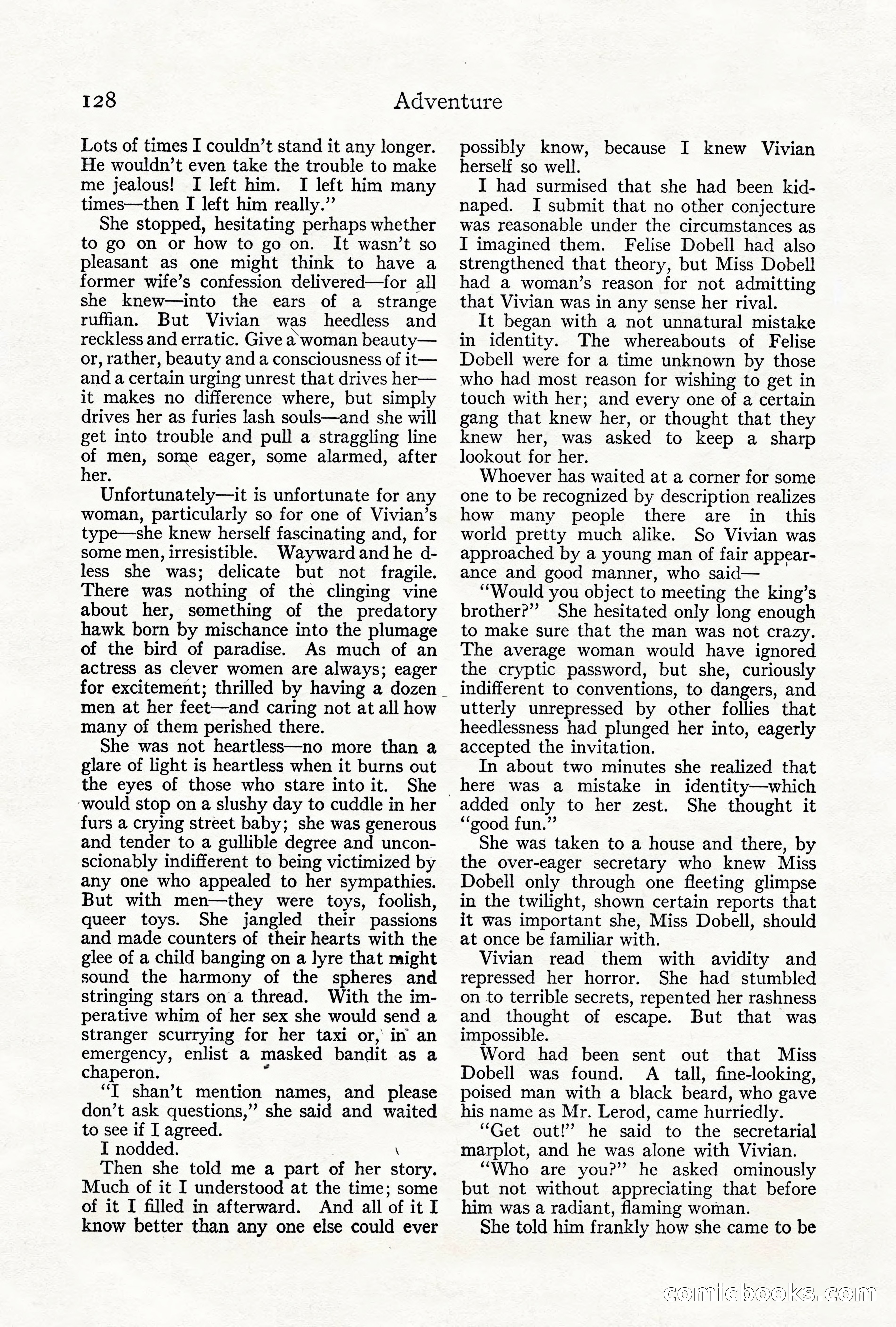 Adventure Magazine, June 3, 1919 — page 134 of 200