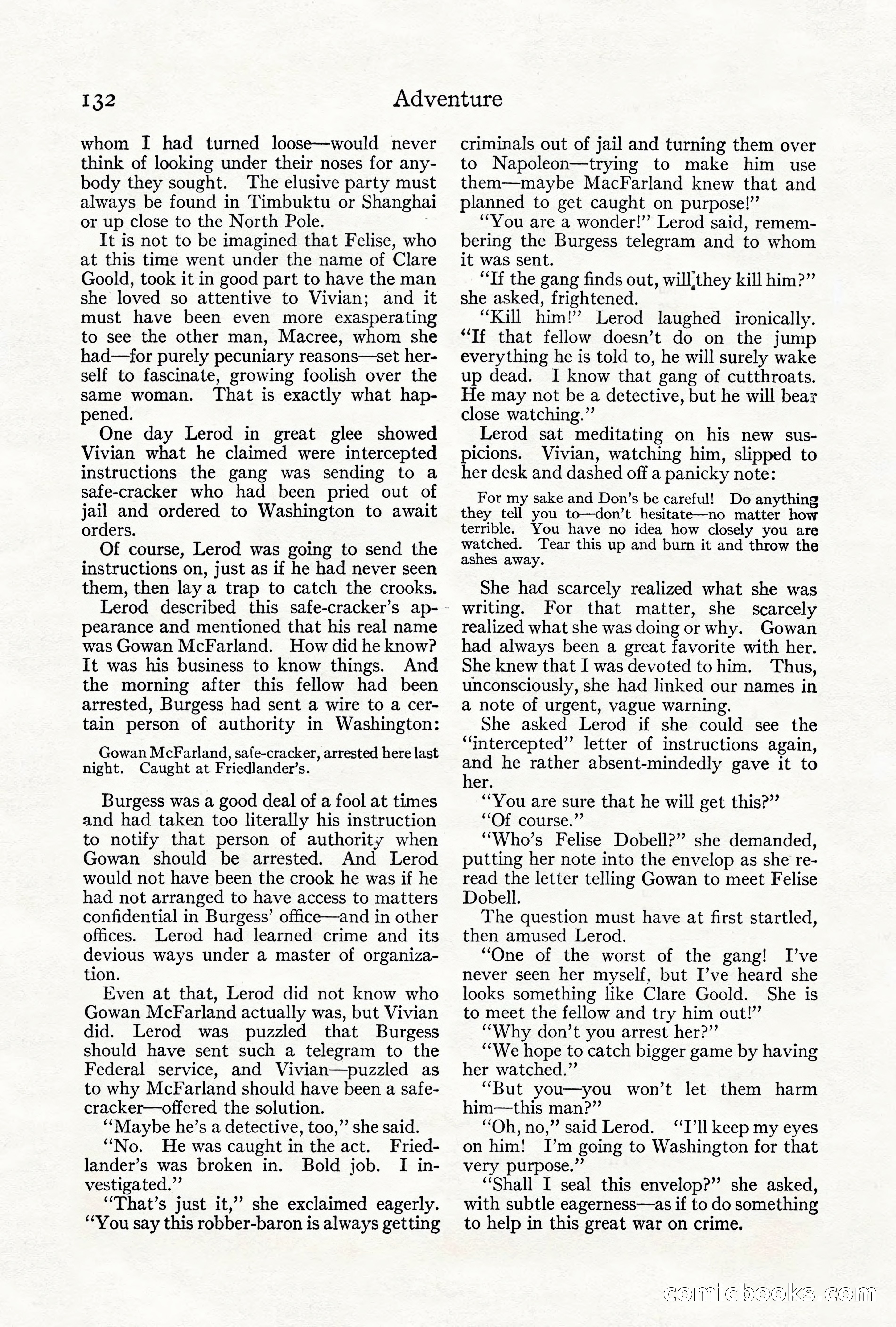 Adventure Magazine, June 3, 1919 — page 138 of 200