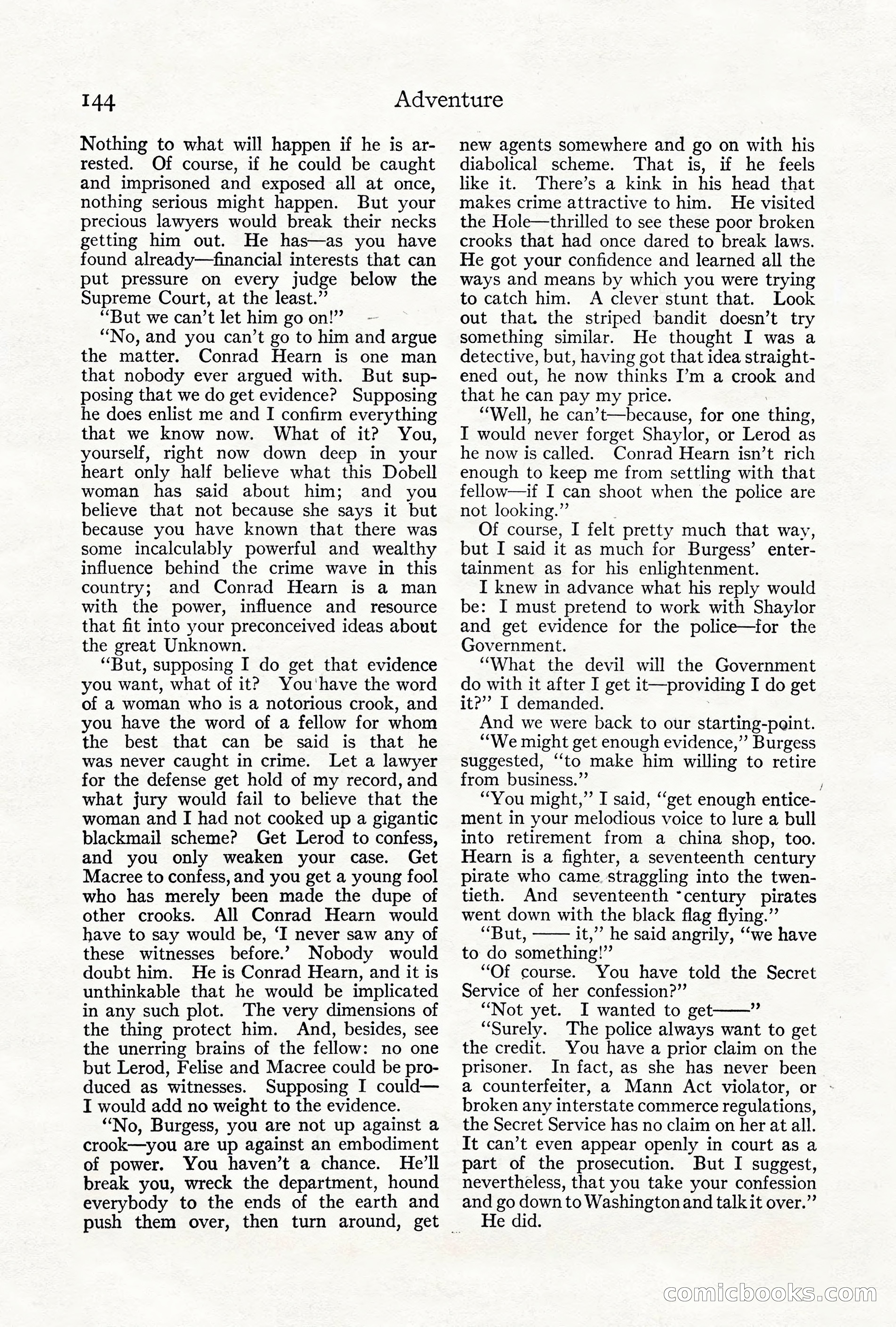 Adventure Magazine, June 3, 1919 — page 150 of 200