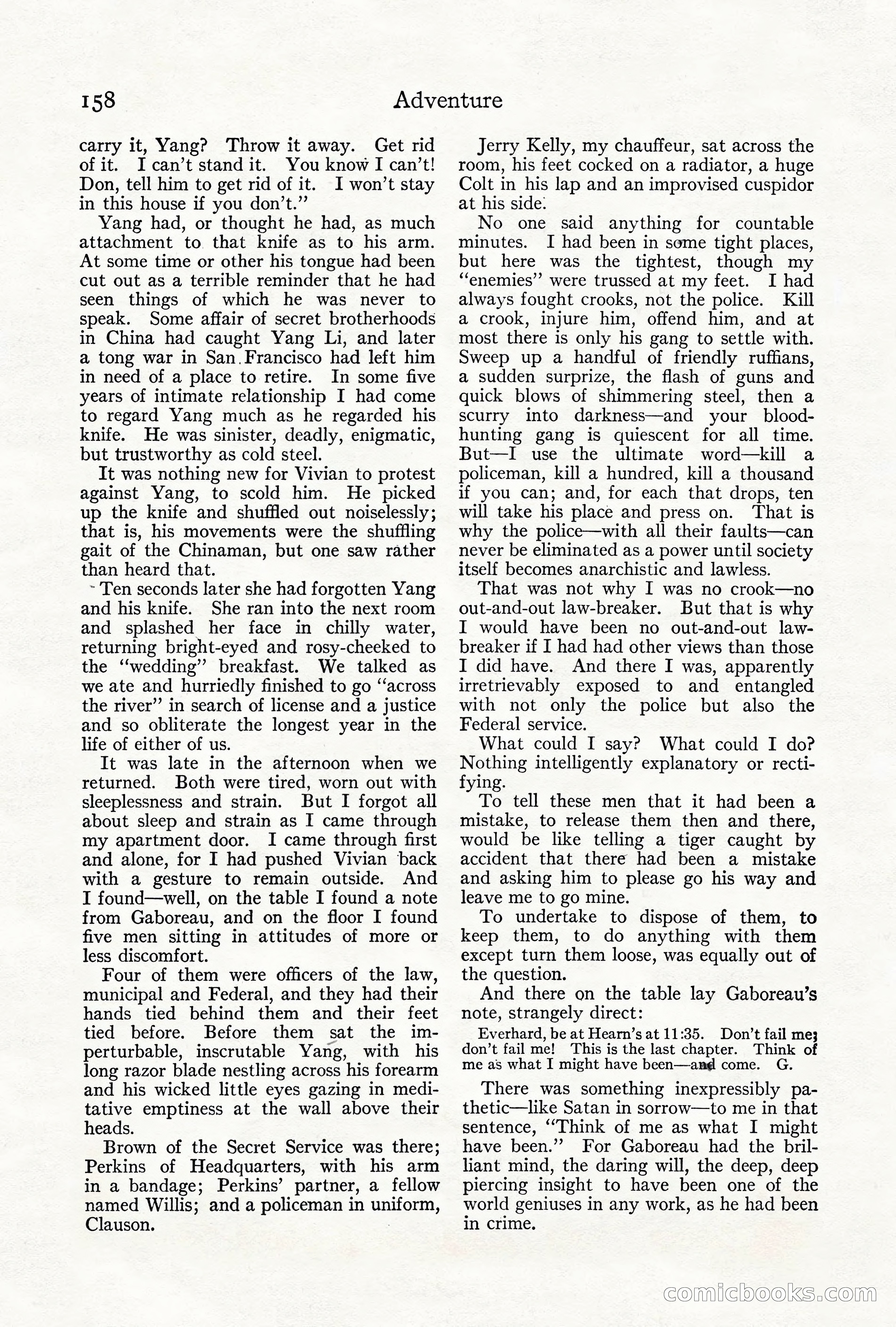 Adventure Magazine, June 3, 1919 — page 164 of 200