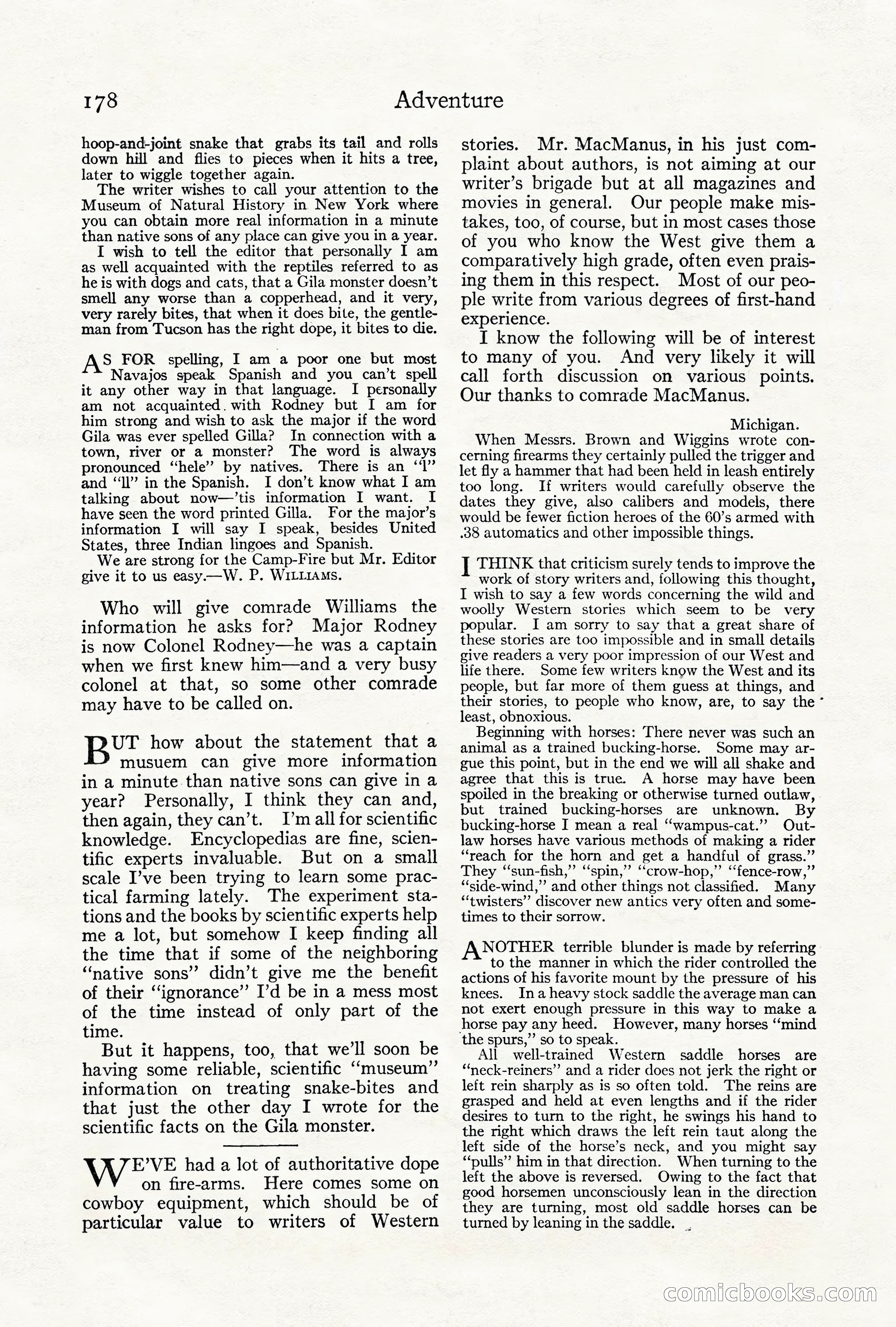 Adventure Magazine, June 3, 1919 — page 184 of 200