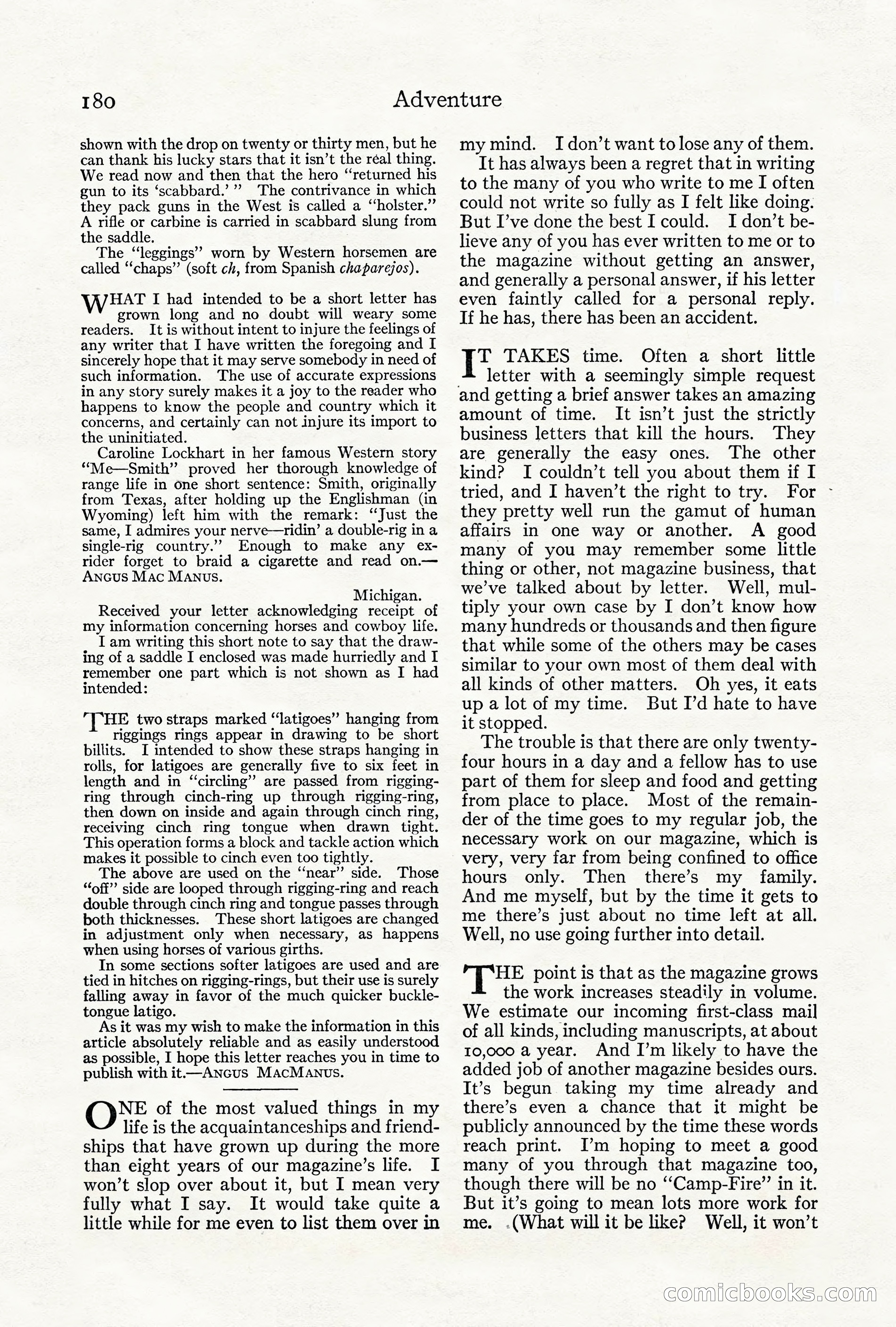 Adventure Magazine, June 3, 1919 — page 186 of 200