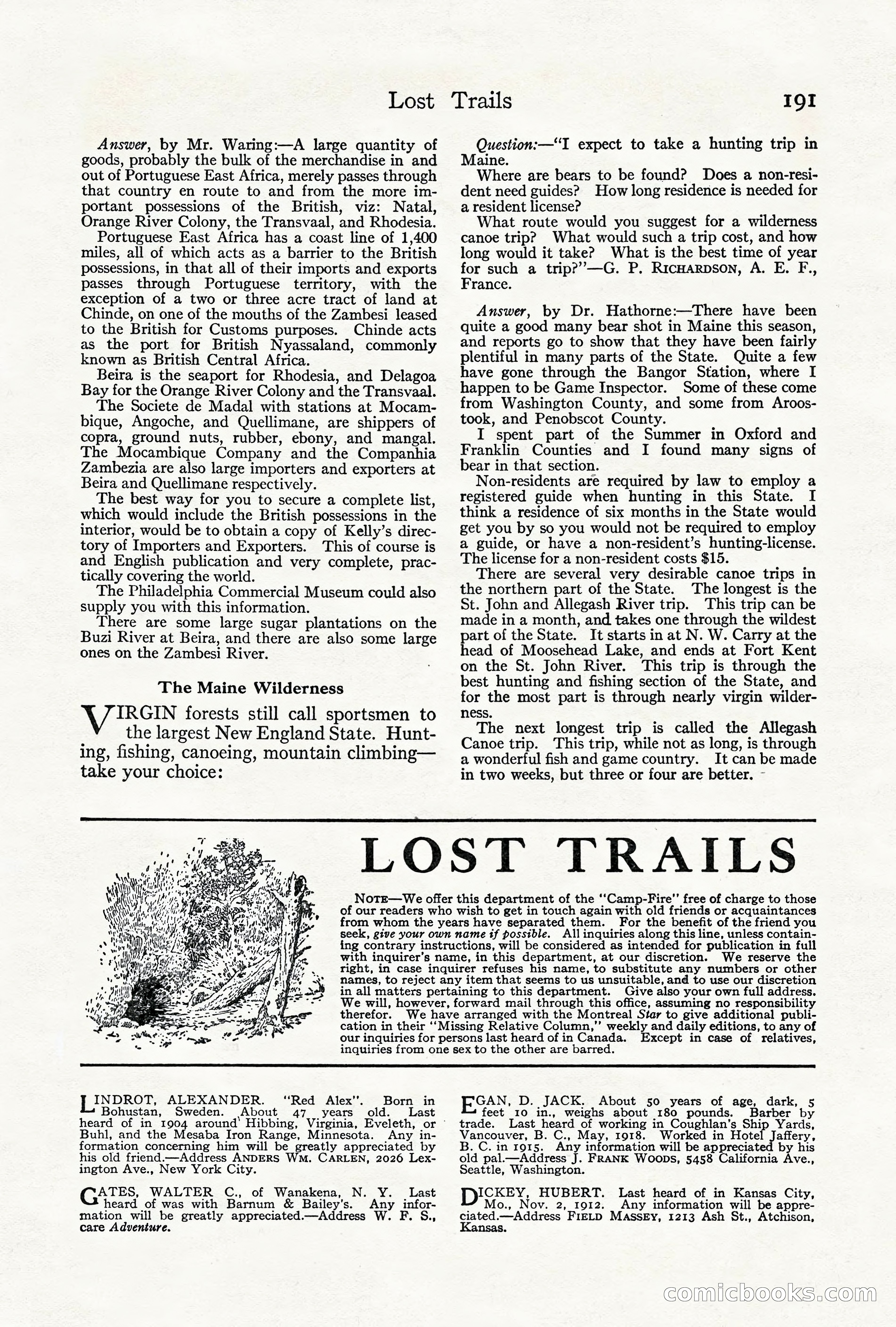 Adventure Magazine, June 3, 1919 — page 197 of 200