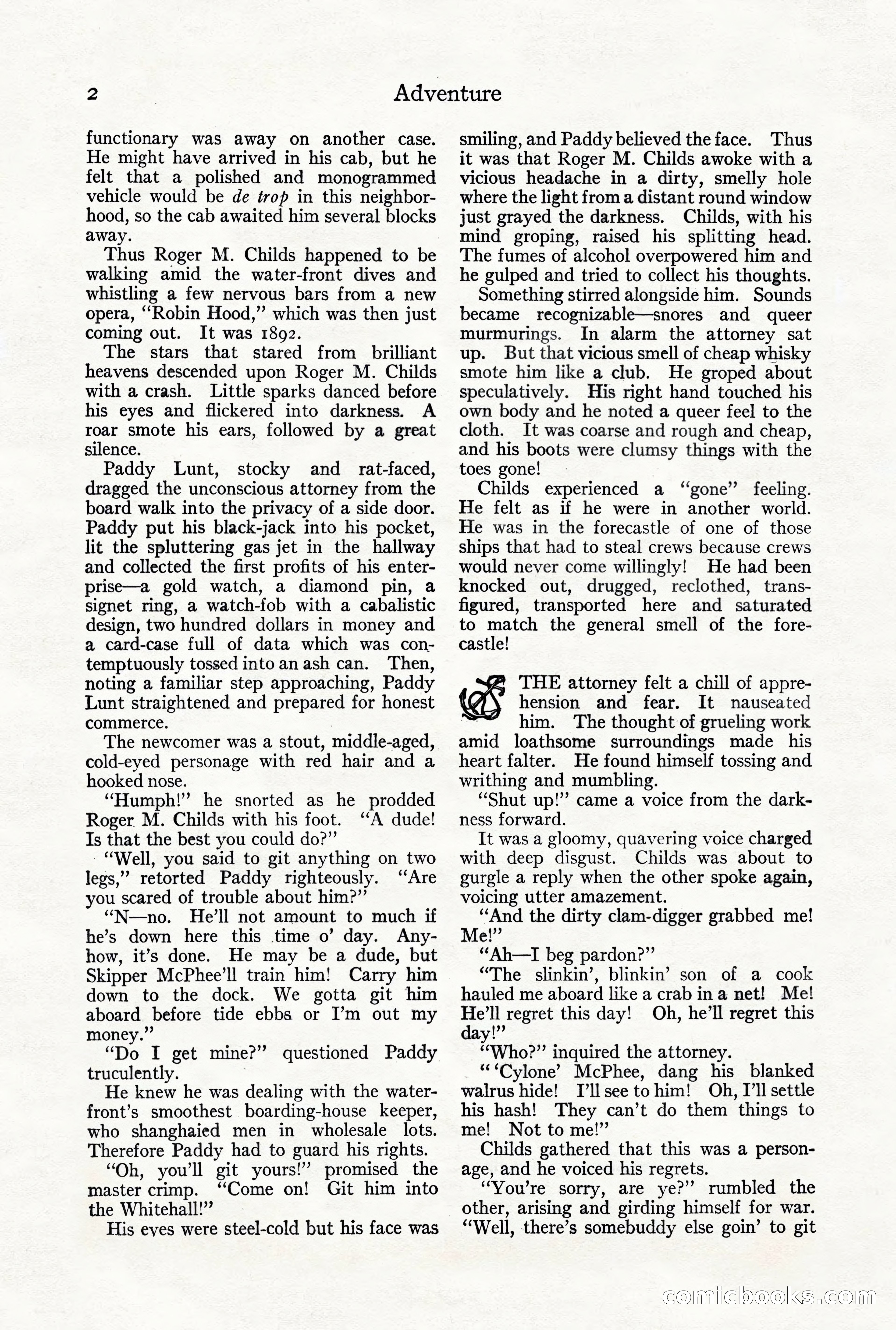 Adventure Magazine, October 3, 1919 — page 16 of 206