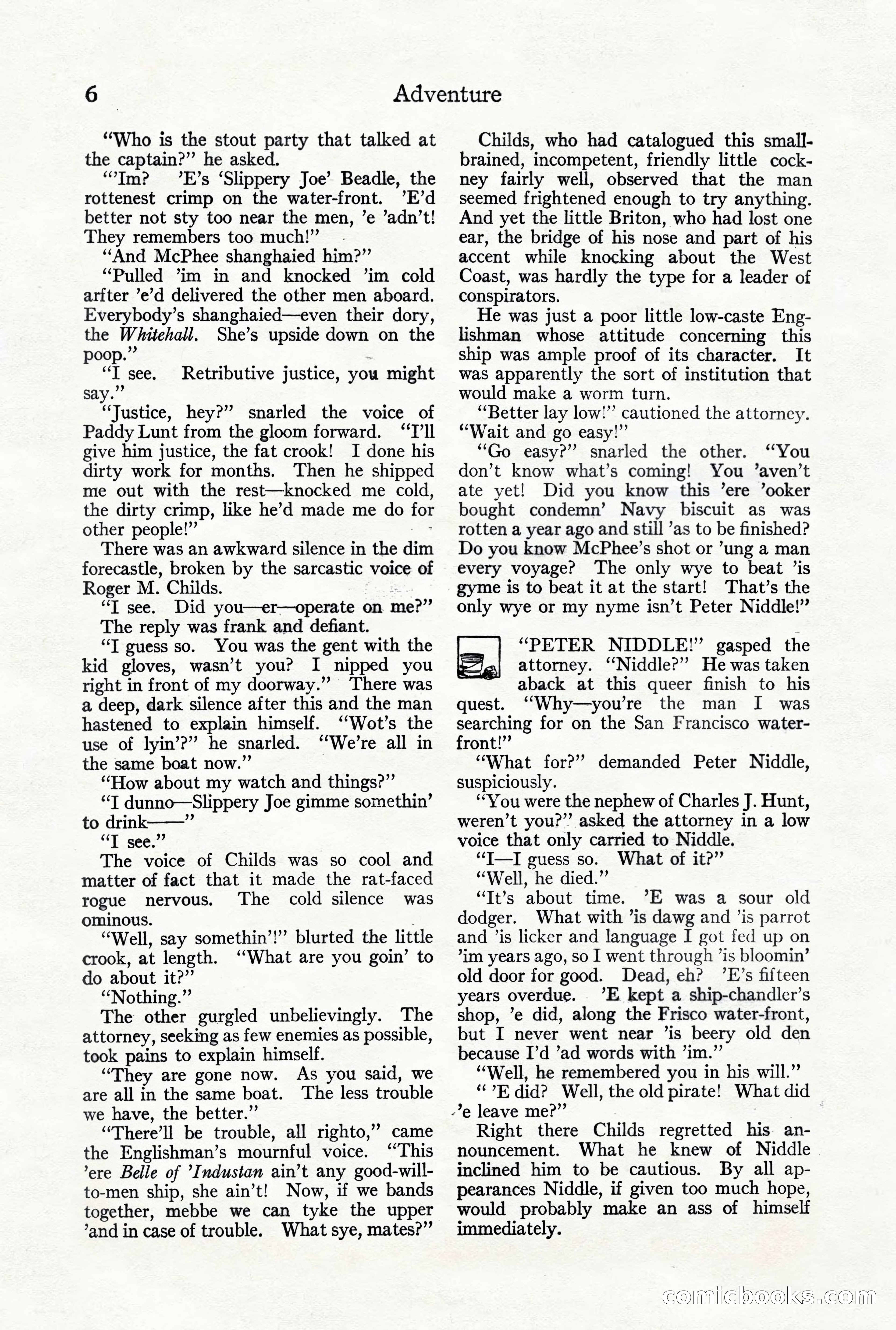 Adventure Magazine, October 3, 1919 — page 20 of 206