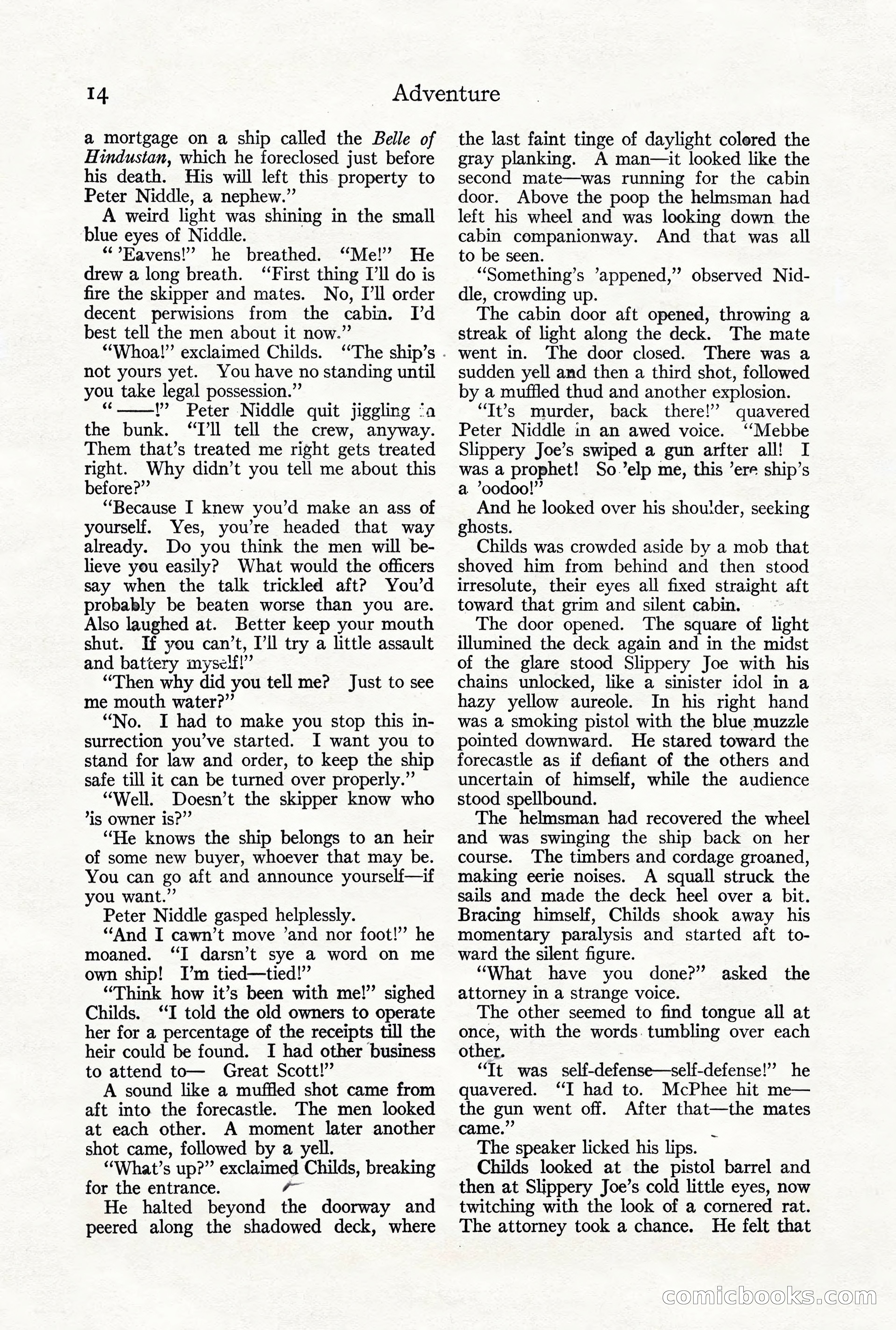 Adventure Magazine, October 3, 1919 — page 28 of 206