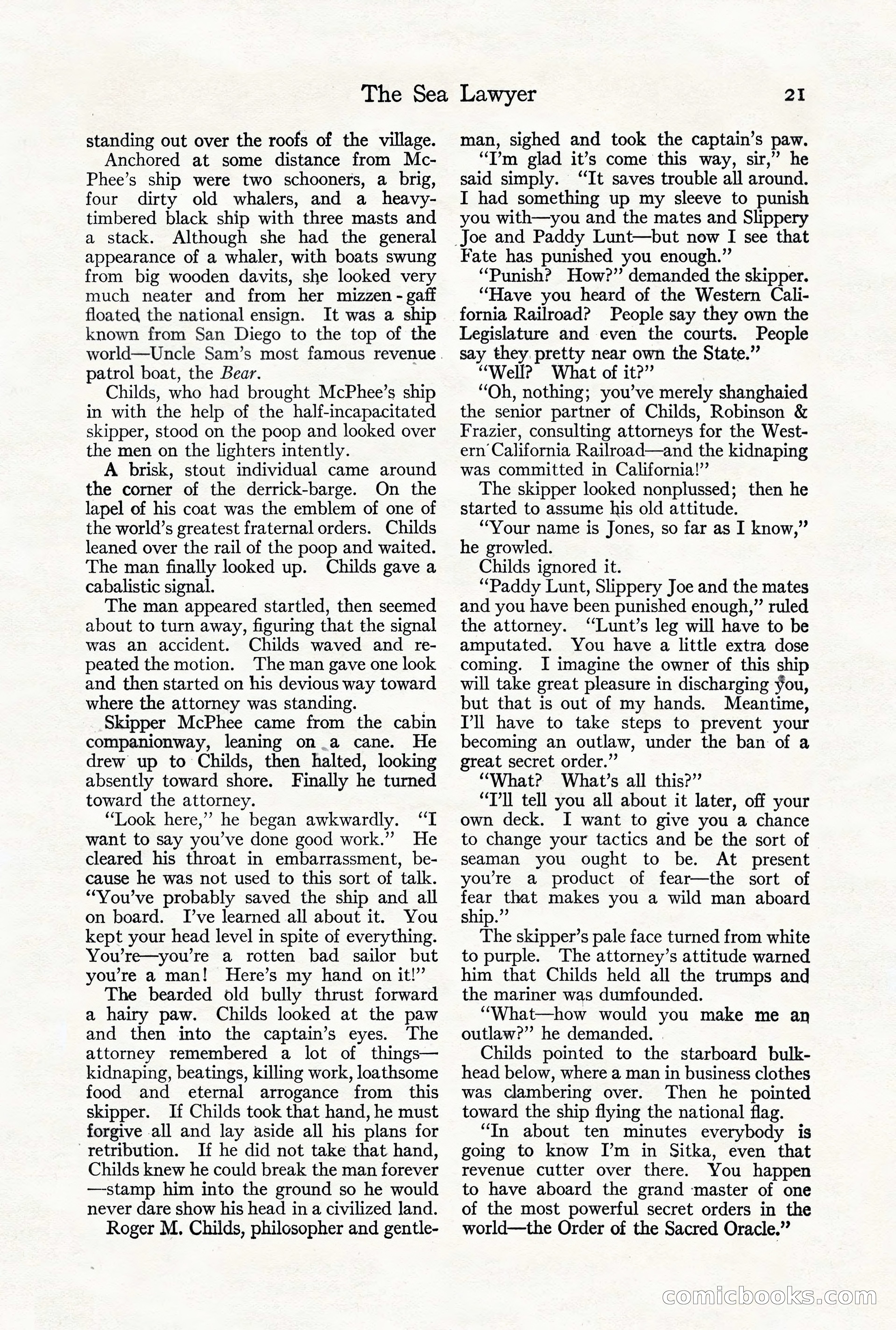 Adventure Magazine, October 3, 1919 — page 35 of 206