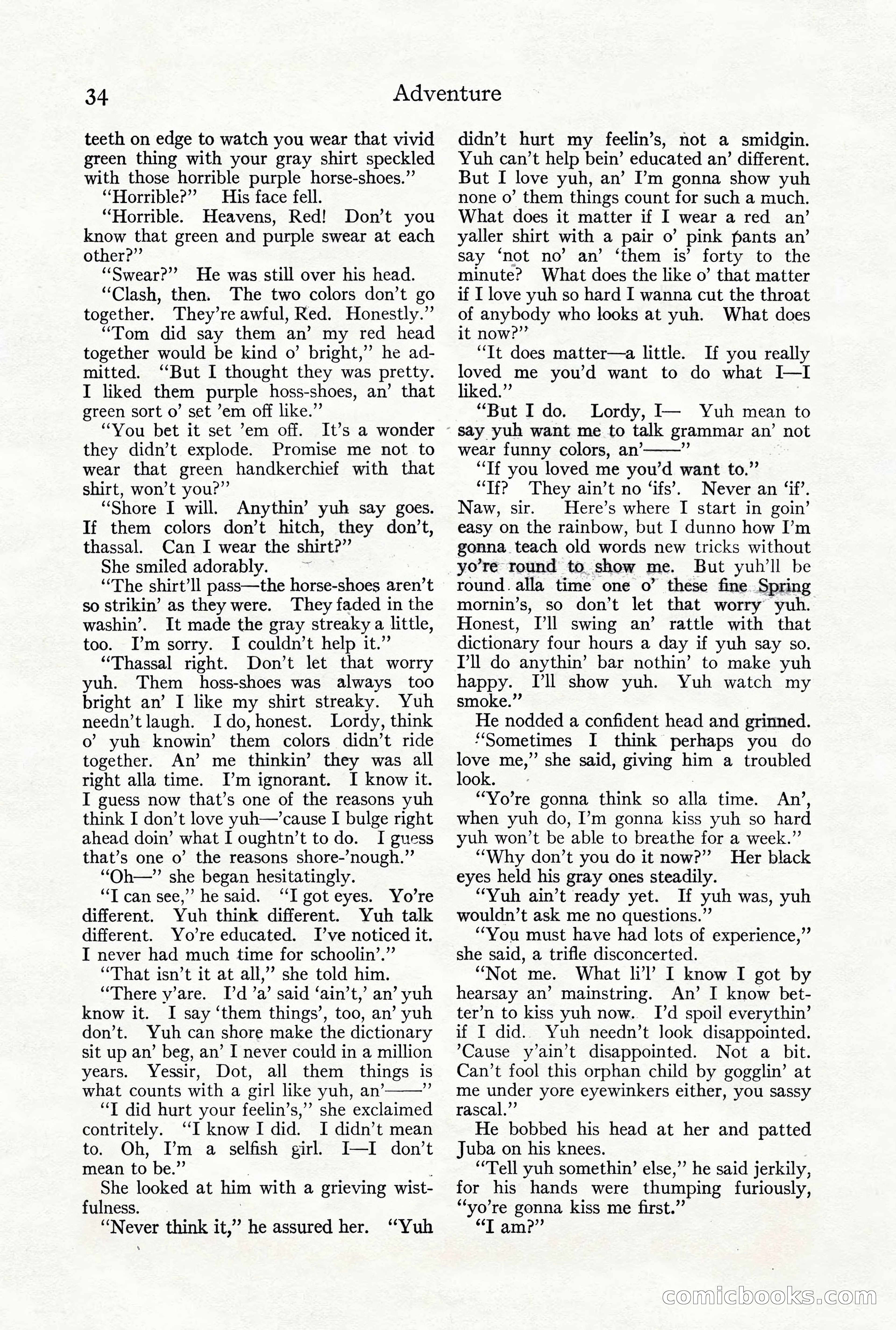 Adventure Magazine, October 3, 1919 — page 48 of 206
