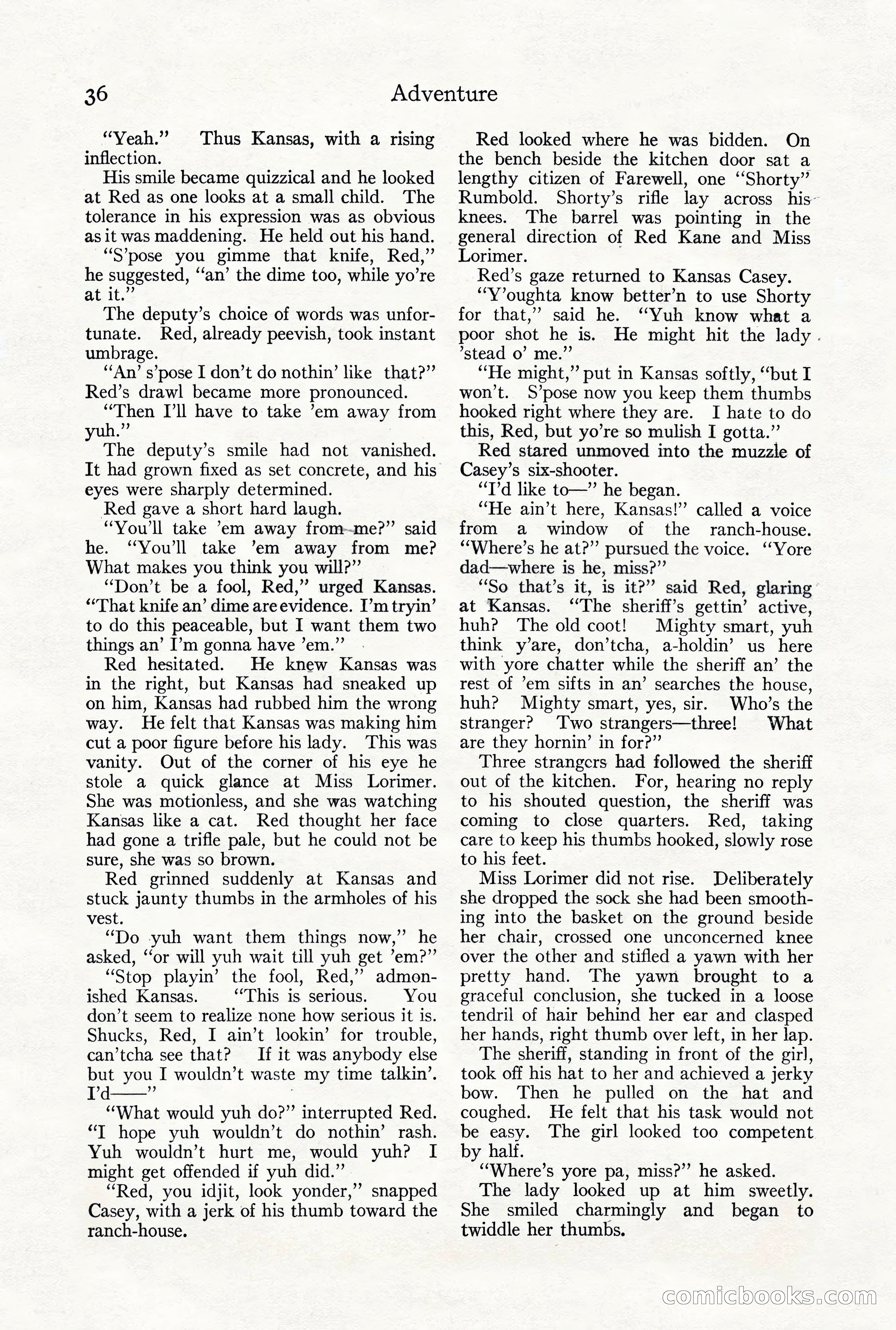Adventure Magazine, October 3, 1919 — page 50 of 206