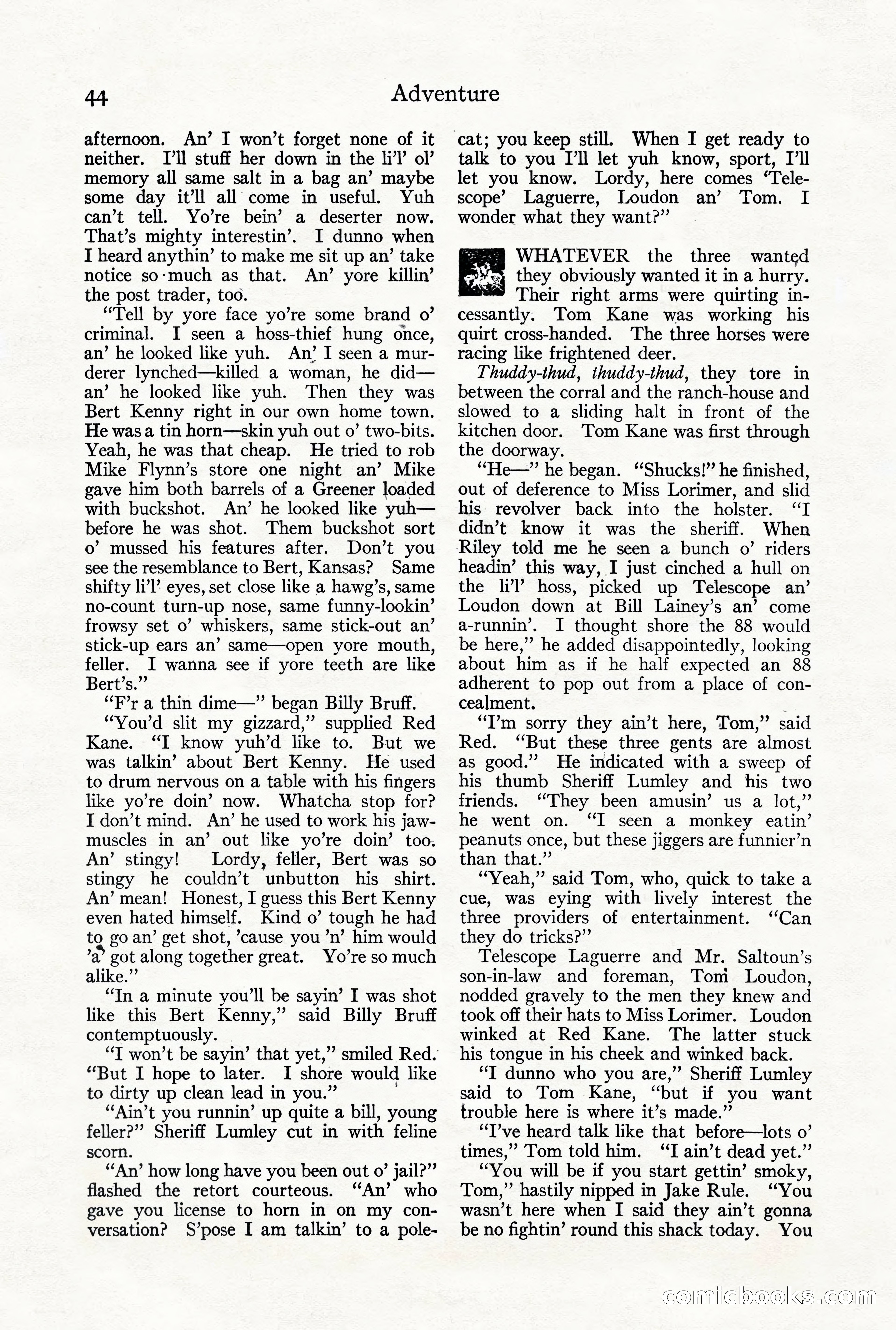 Adventure Magazine, October 3, 1919 — page 58 of 206