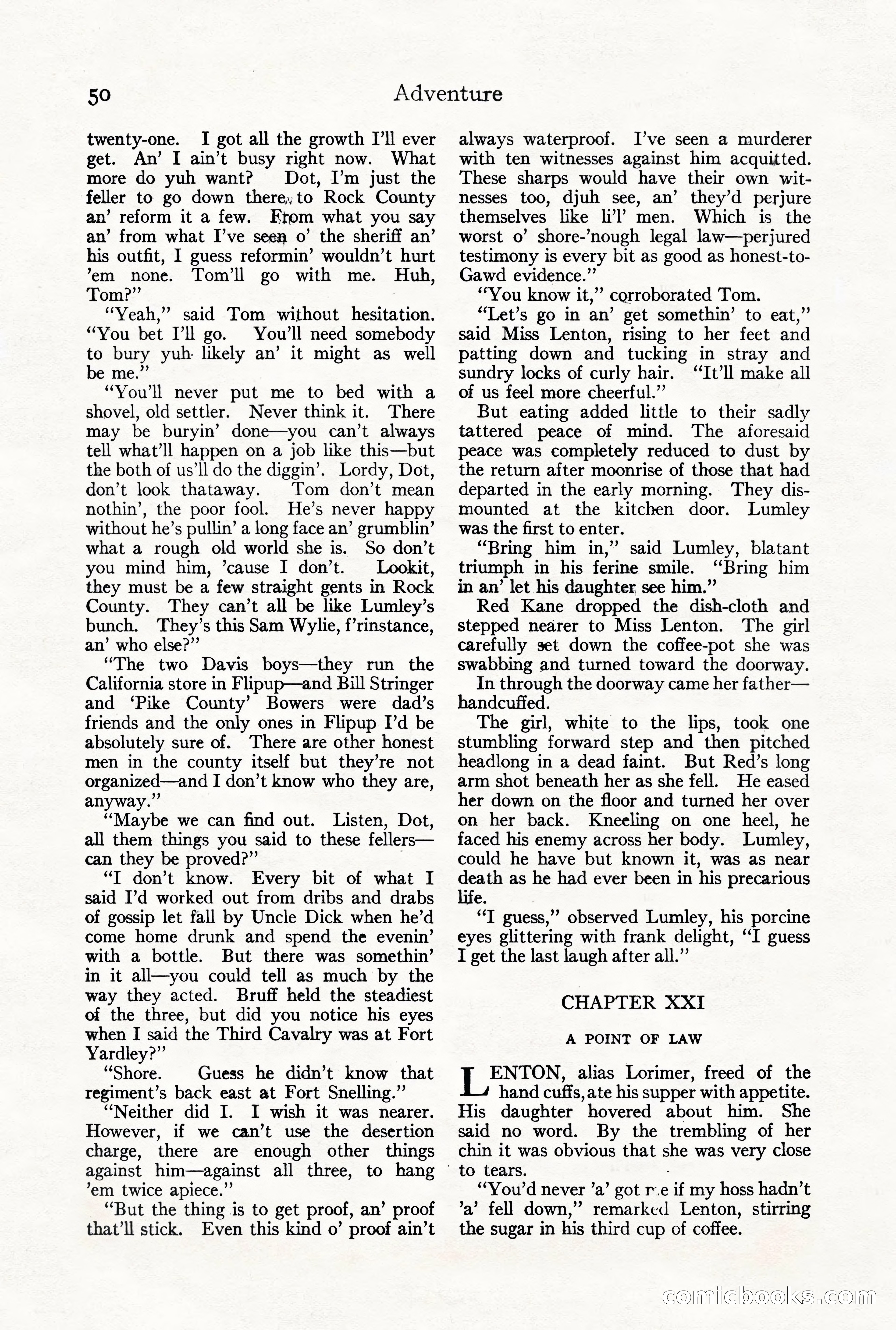 Adventure Magazine, October 3, 1919 — page 64 of 206