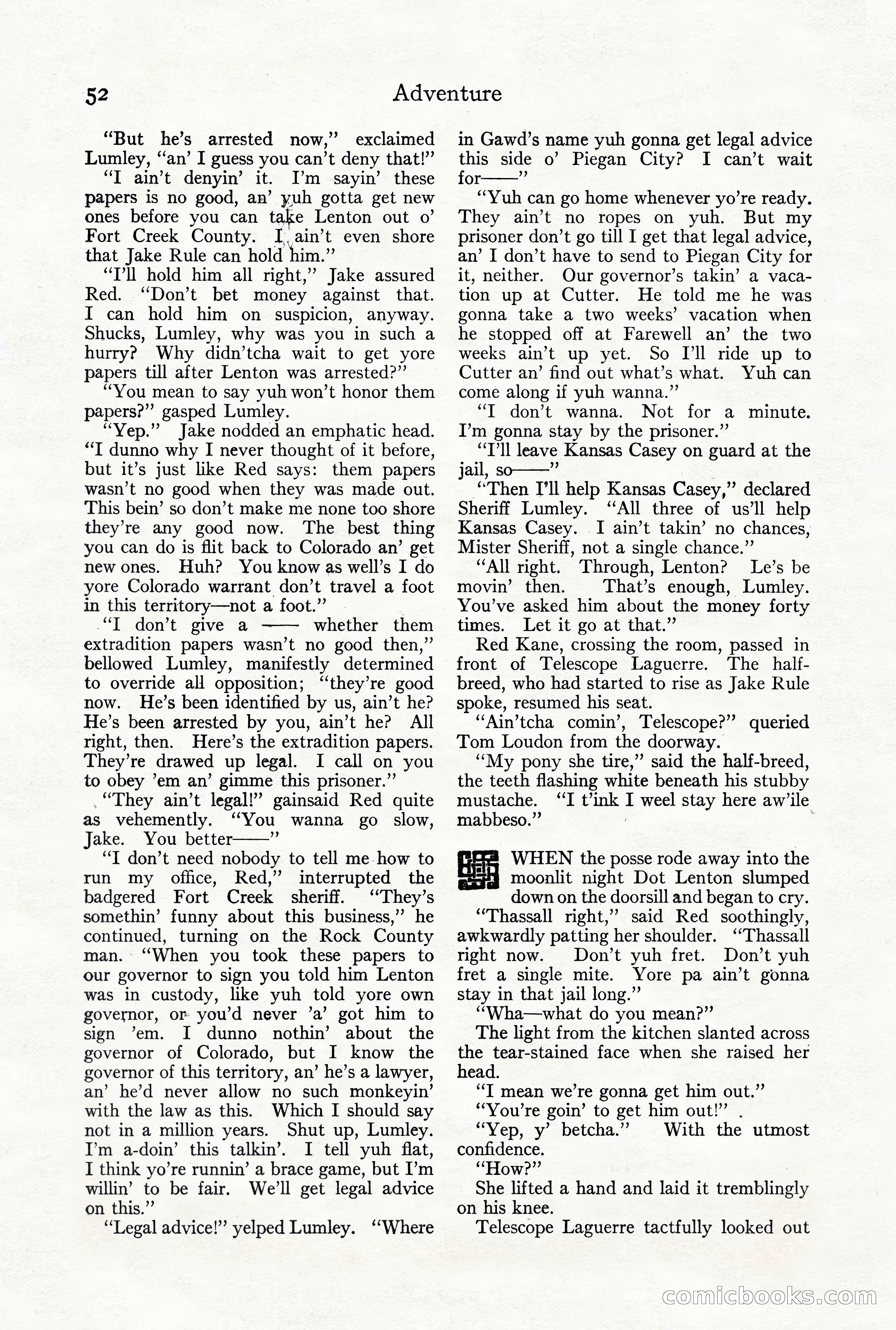 Adventure Magazine, October 3, 1919 — page 66 of 206