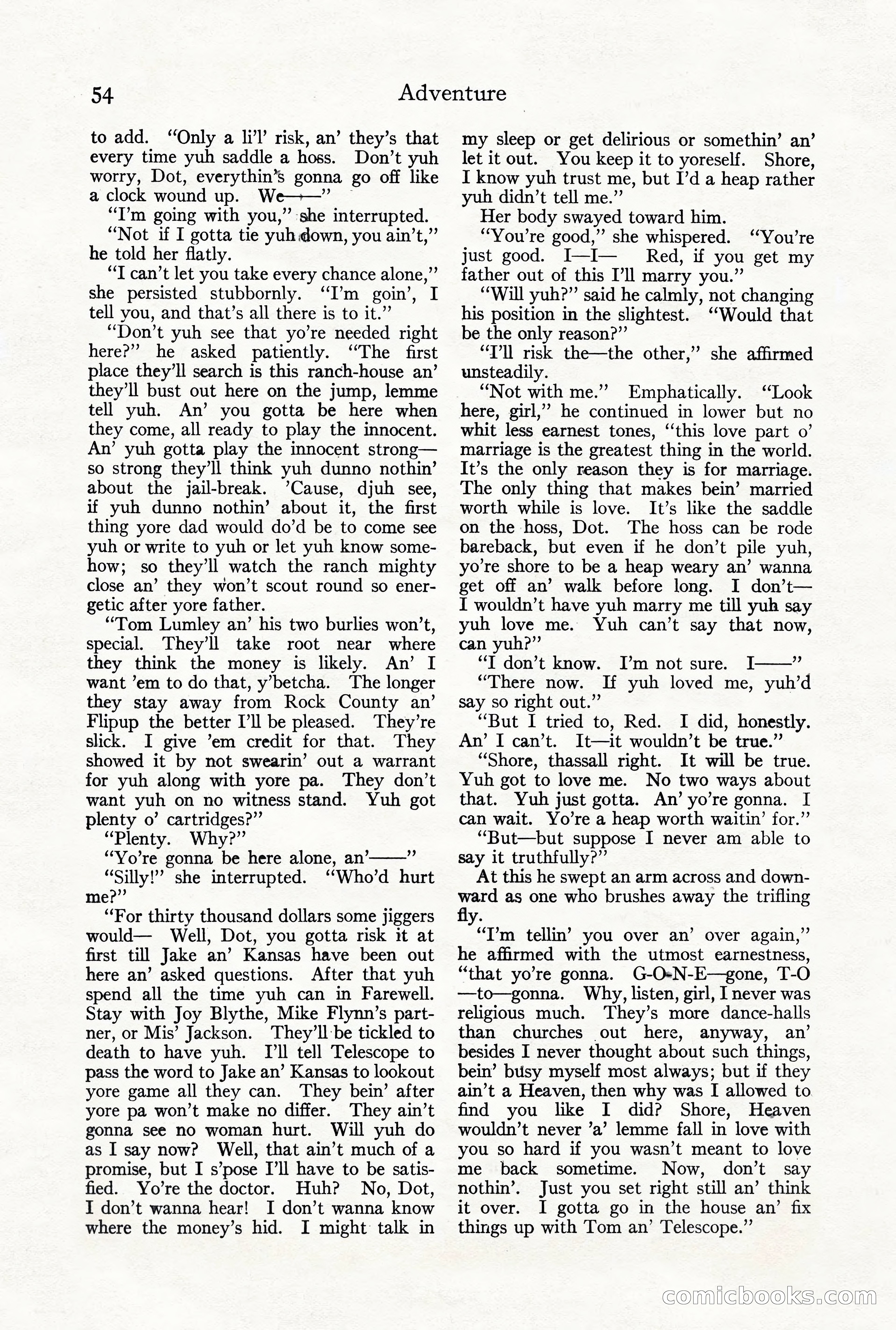 Adventure Magazine, October 3, 1919 — page 68 of 206