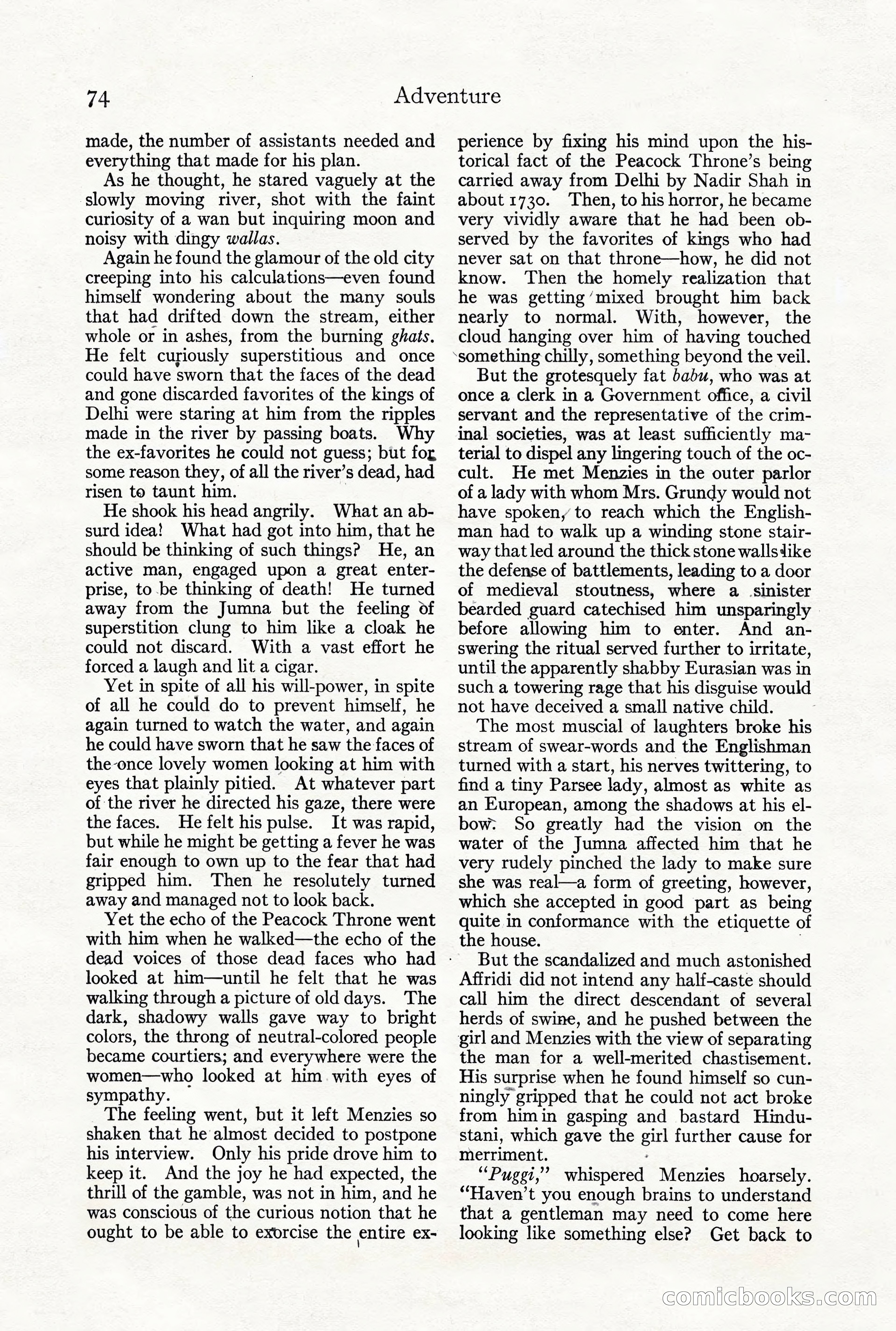 Adventure Magazine, October 3, 1919 — page 88 of 206