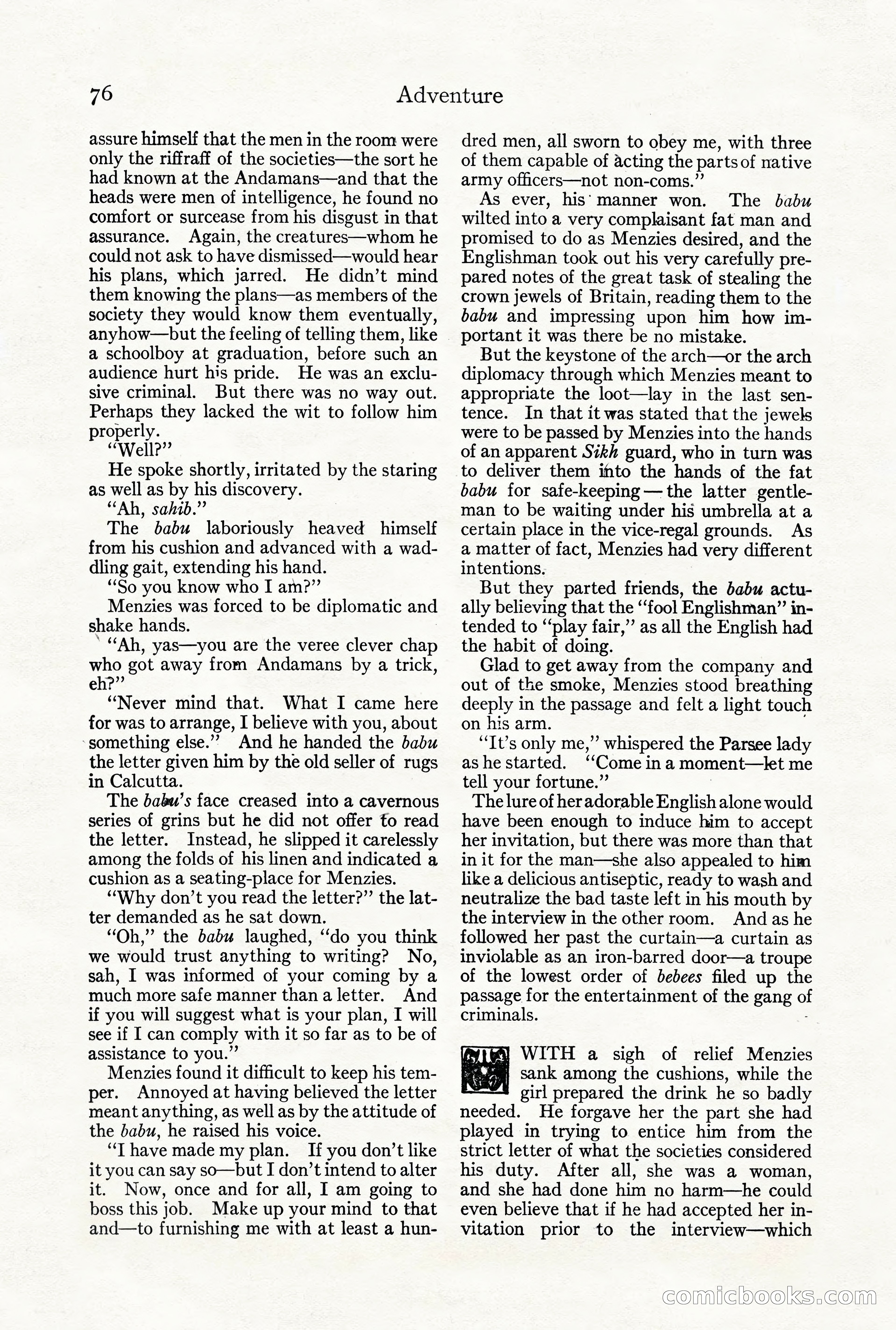 Adventure Magazine, October 3, 1919 — page 90 of 206