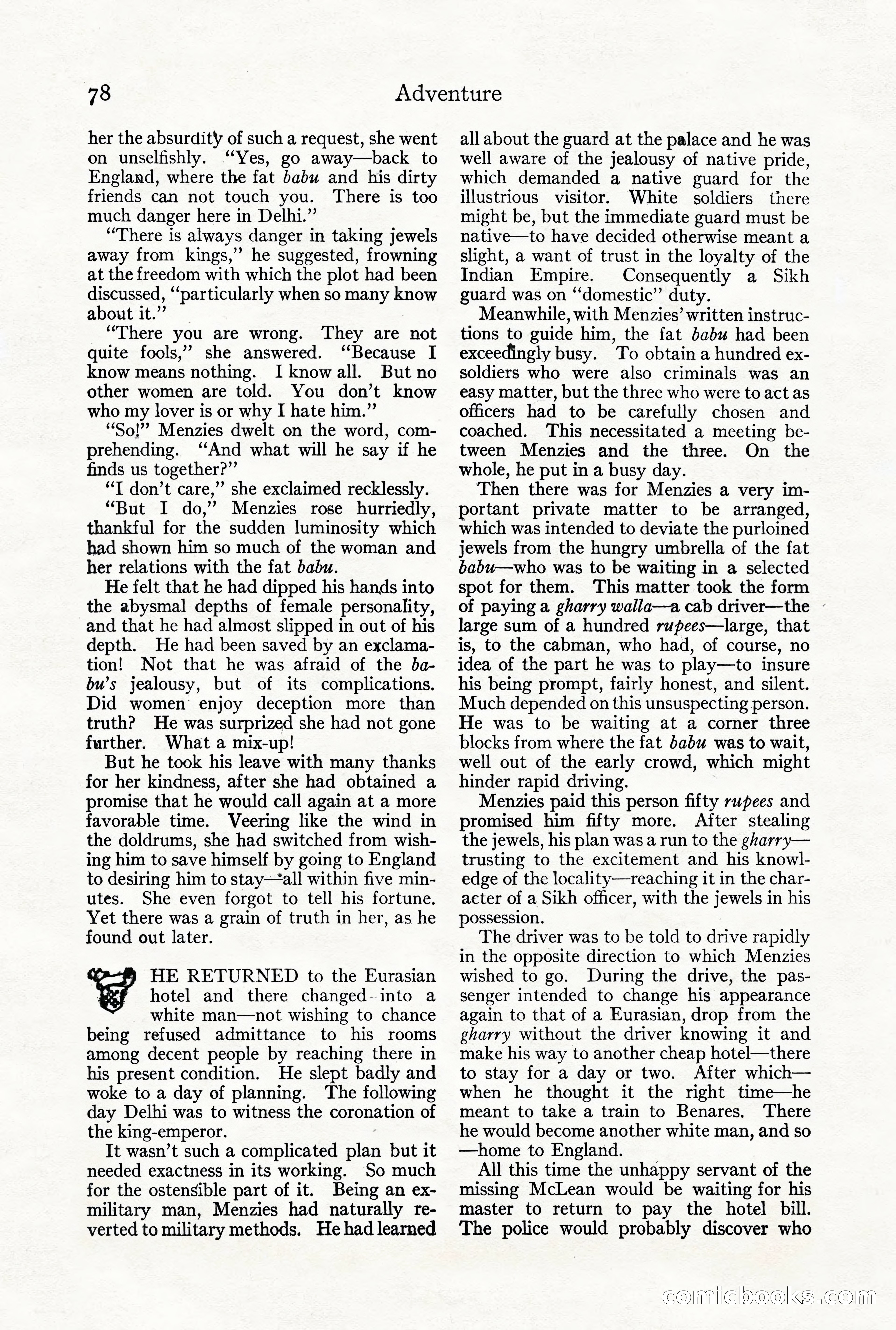 Adventure Magazine, October 3, 1919 — page 92 of 206