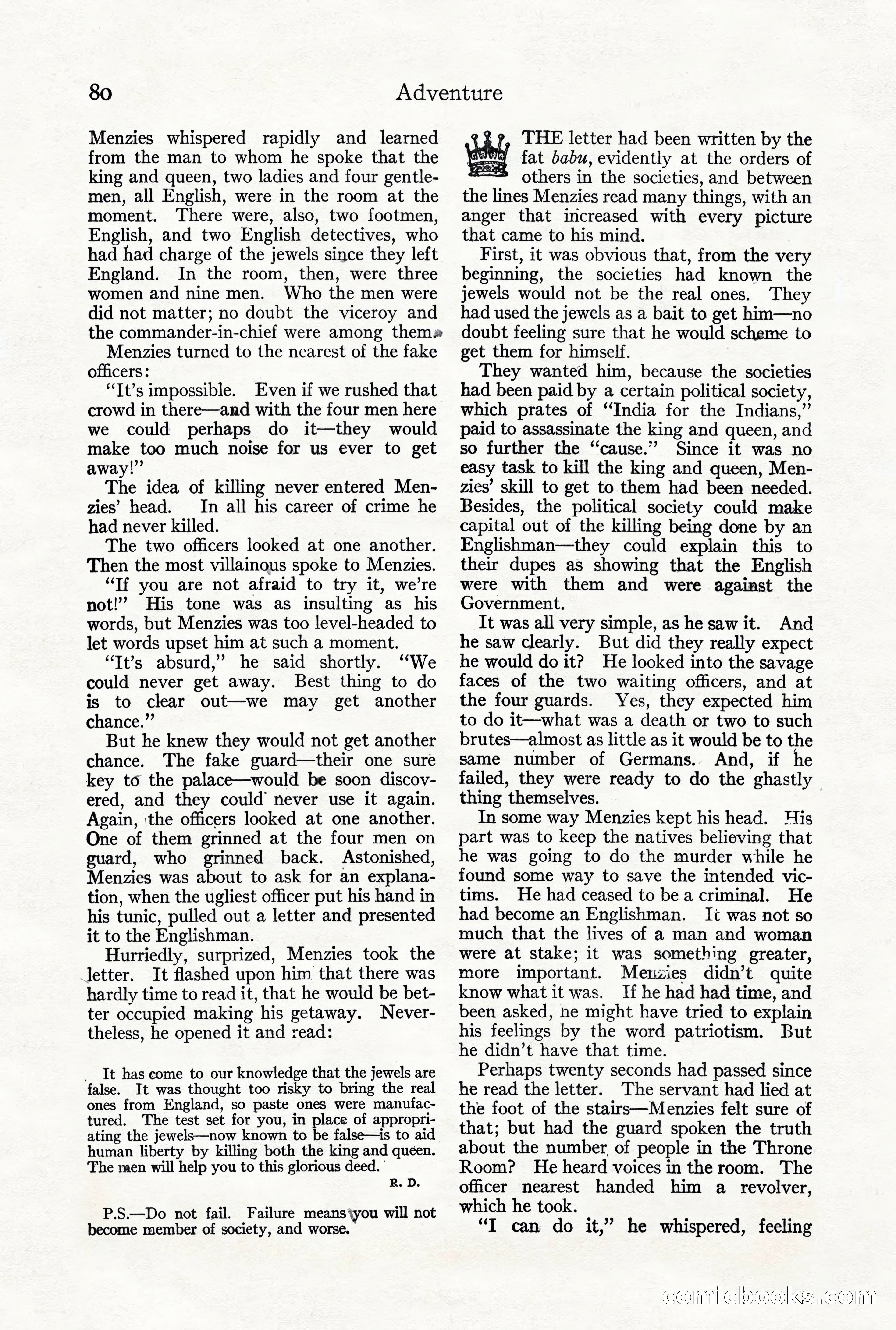 Adventure Magazine, October 3, 1919 — page 94 of 206