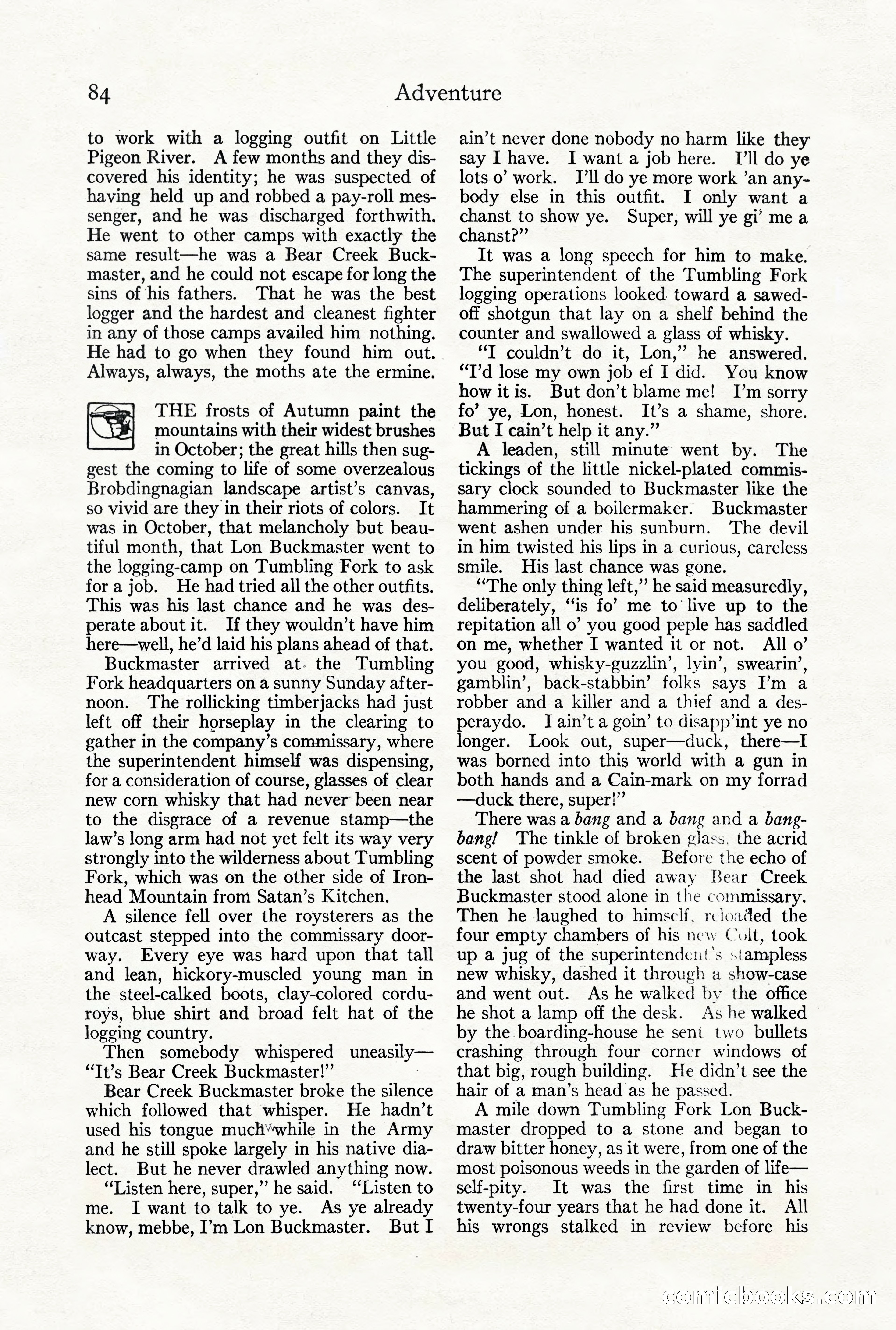 Adventure Magazine, October 3, 1919 — page 98 of 206