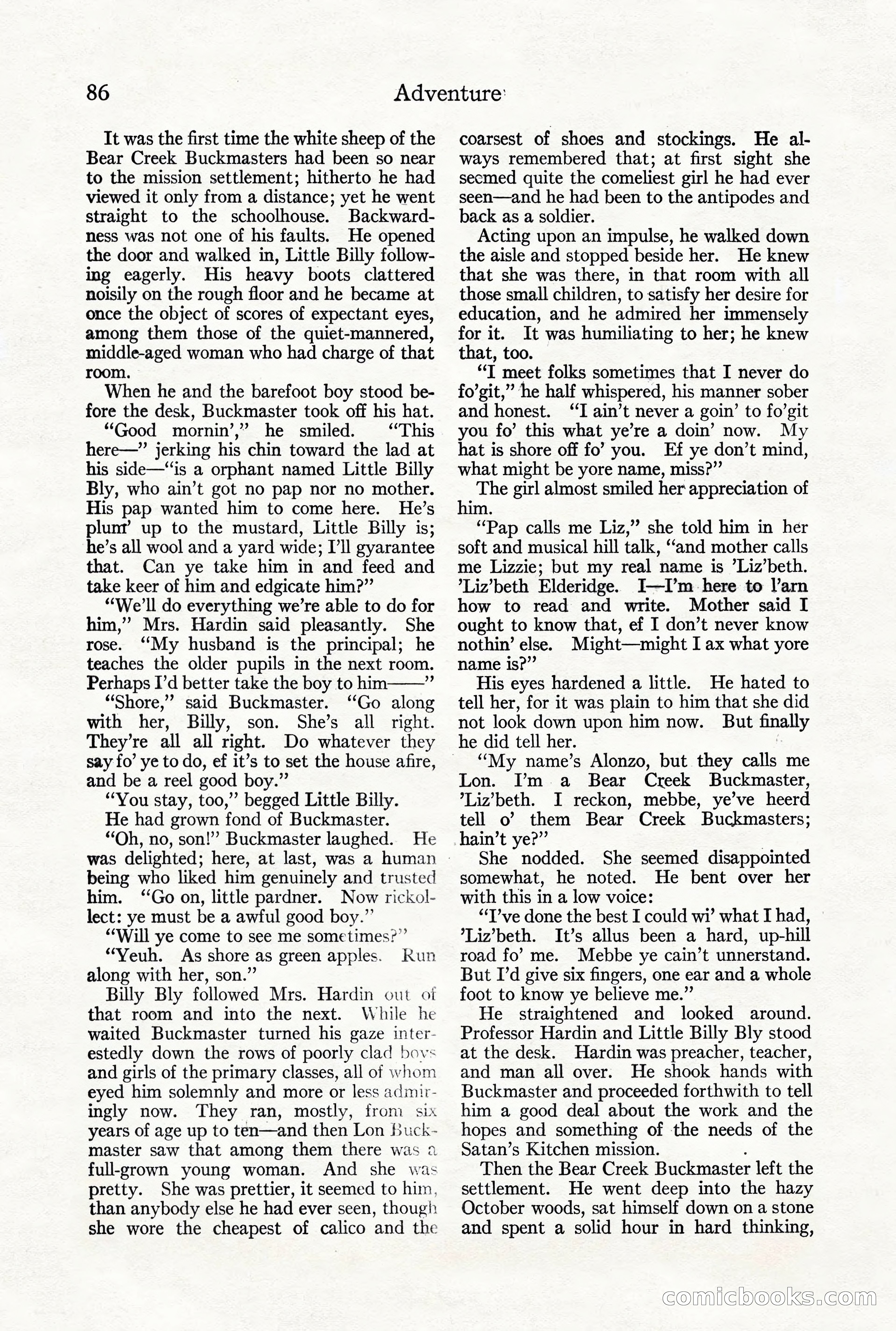 Adventure Magazine, October 3, 1919 — page 100 of 206