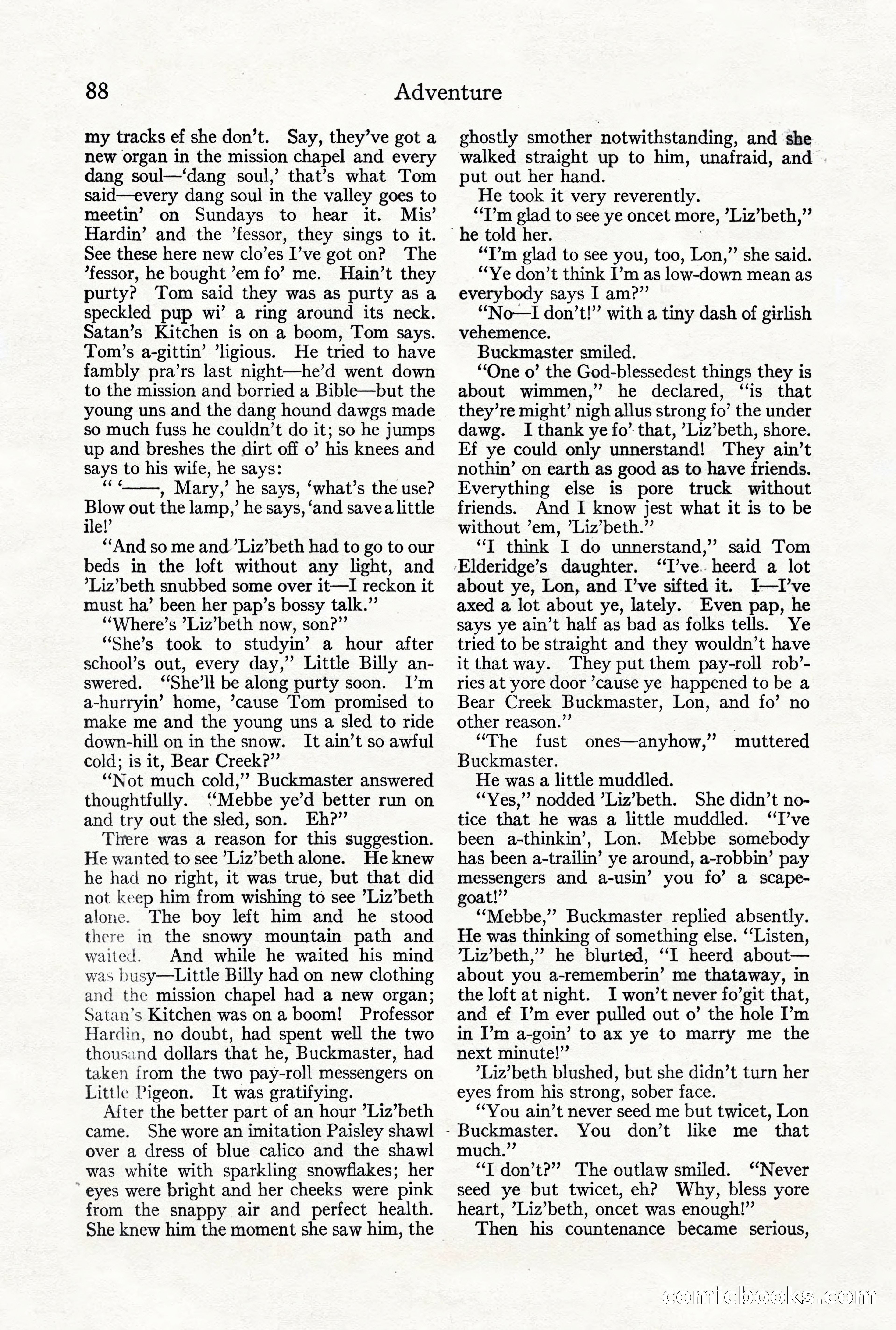 Adventure Magazine, October 3, 1919 — page 102 of 206
