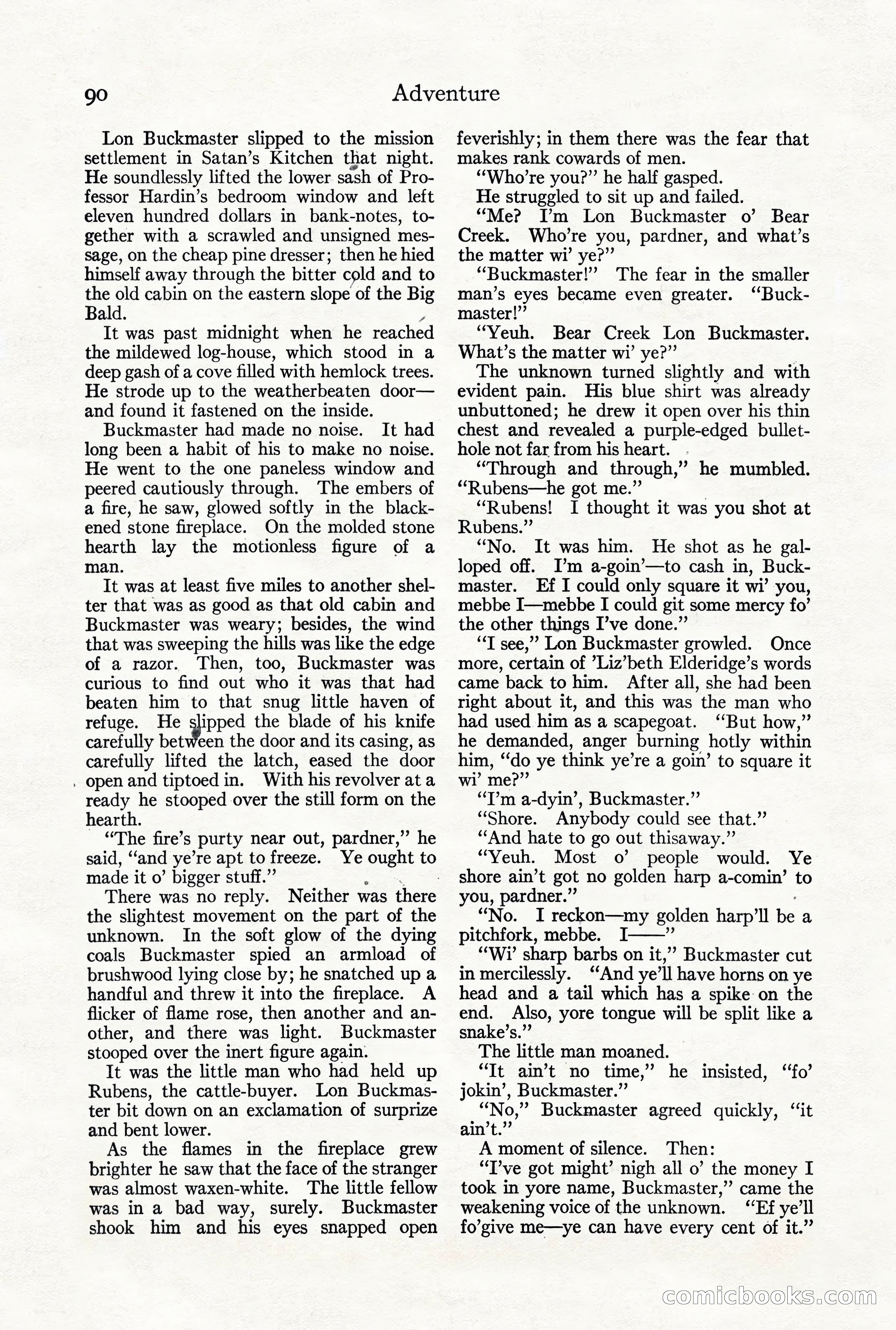 Adventure Magazine, October 3, 1919 — page 104 of 206