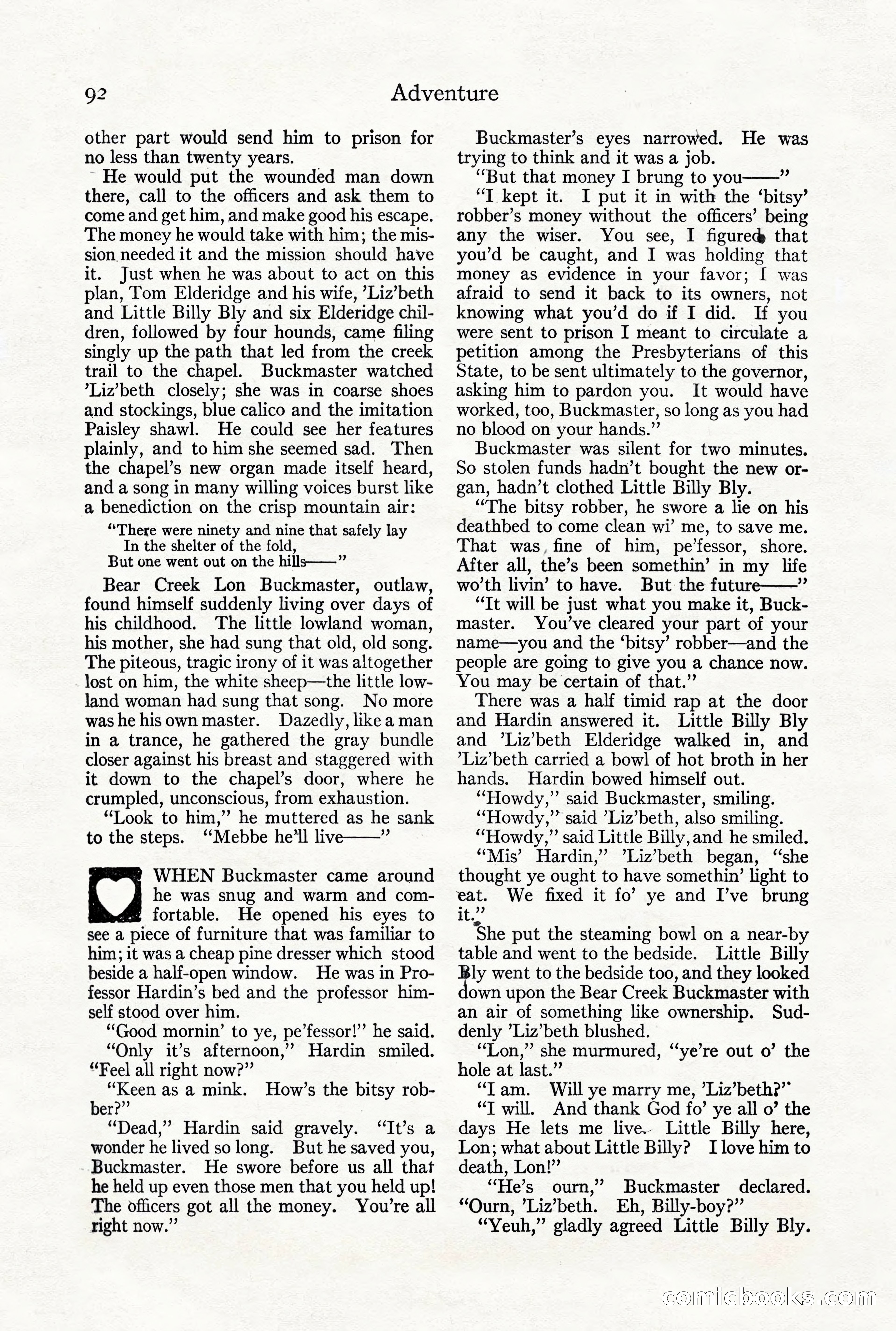 Adventure Magazine, October 3, 1919 — page 106 of 206
