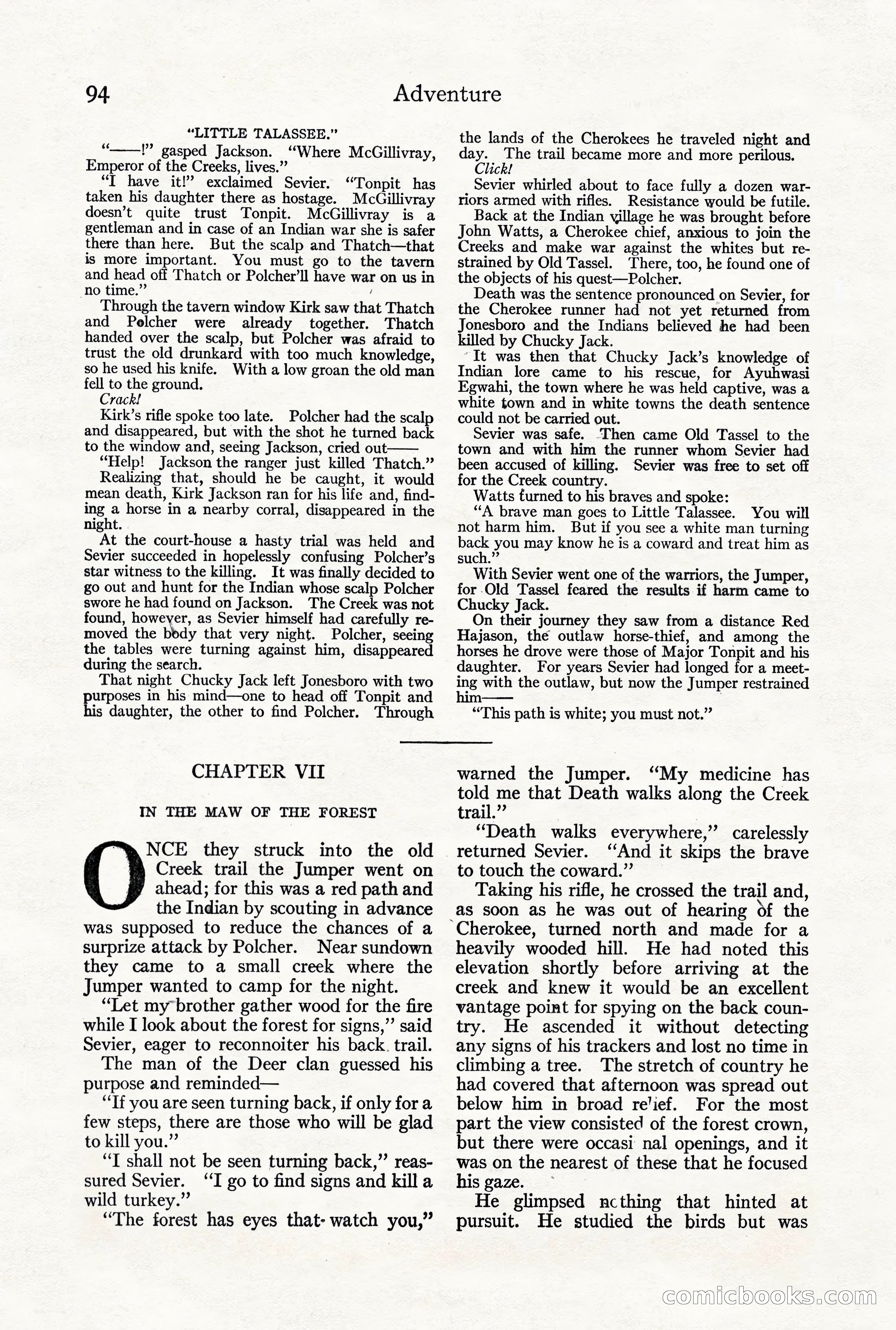 Adventure Magazine, October 3, 1919 — page 108 of 206
