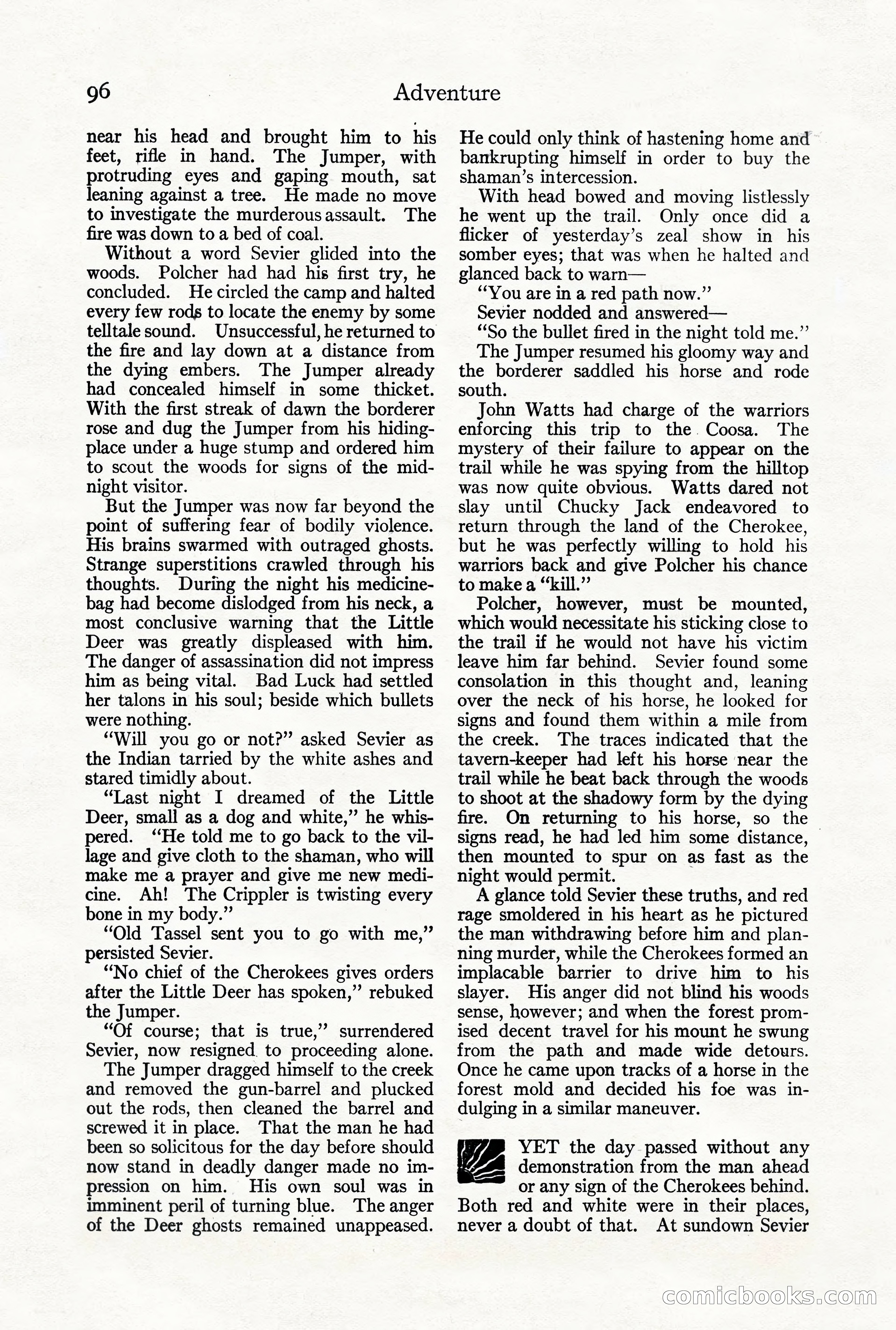 Adventure Magazine, October 3, 1919 — page 110 of 206