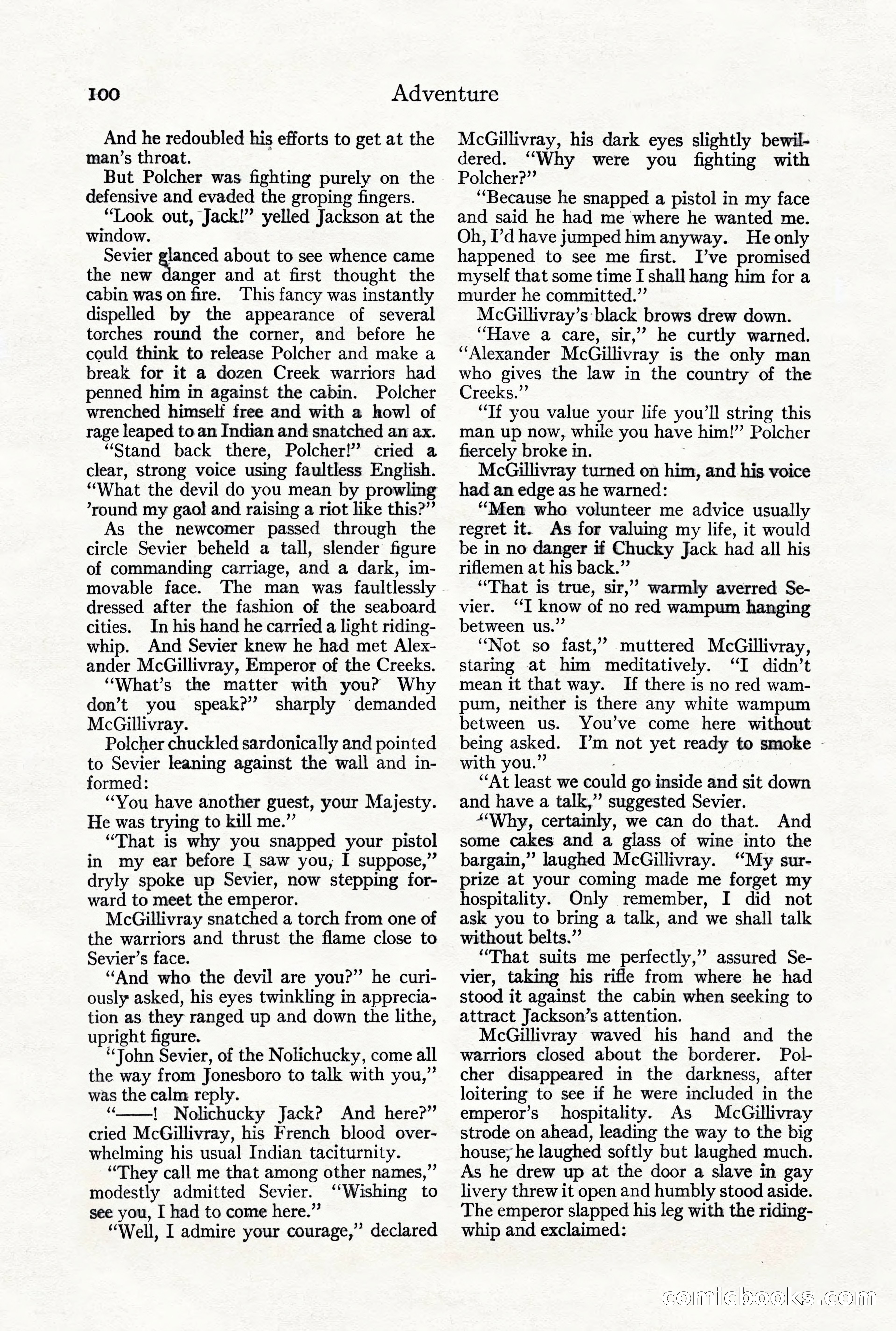 Adventure Magazine, October 3, 1919 — page 114 of 206