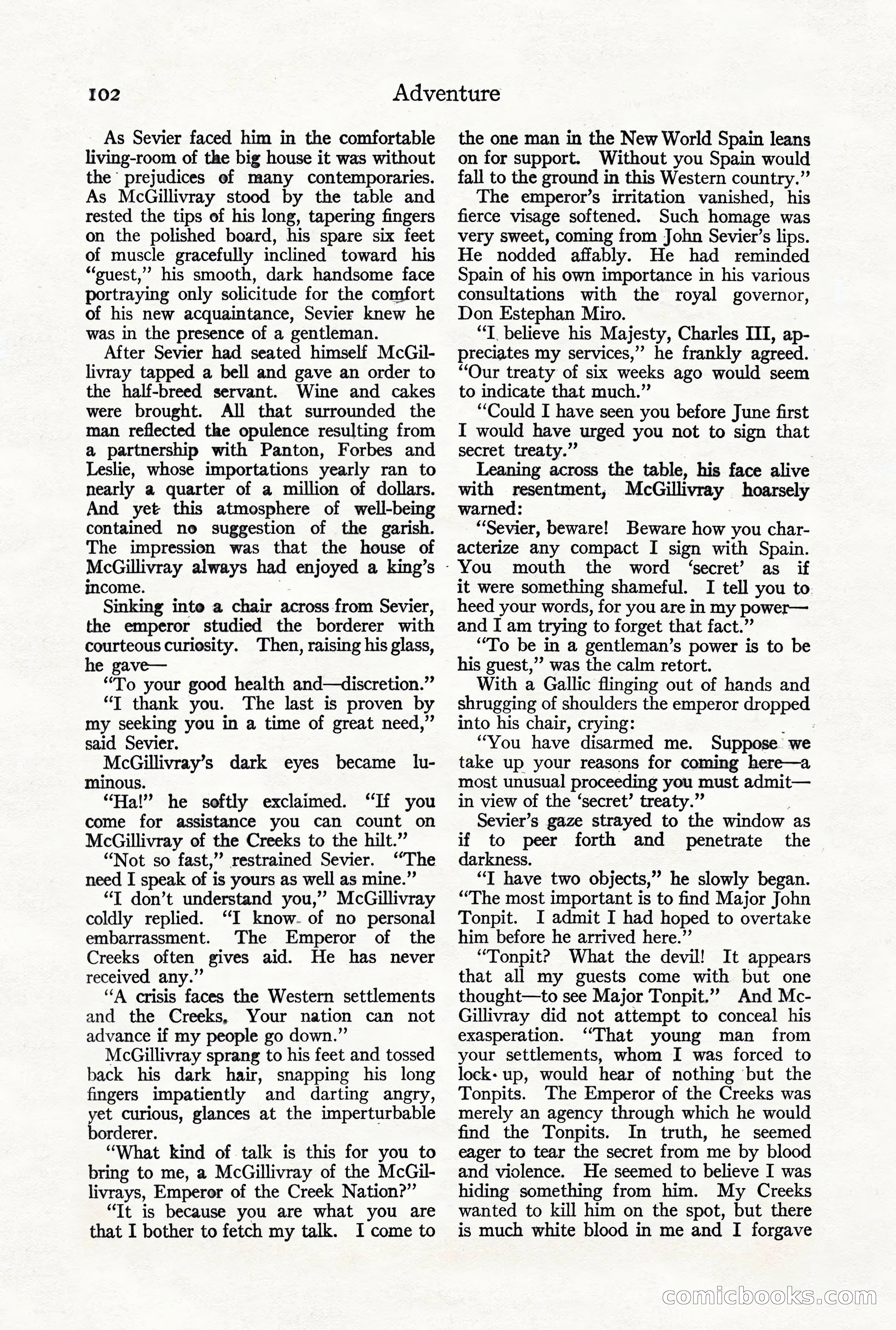 Adventure Magazine, October 3, 1919 — page 116 of 206
