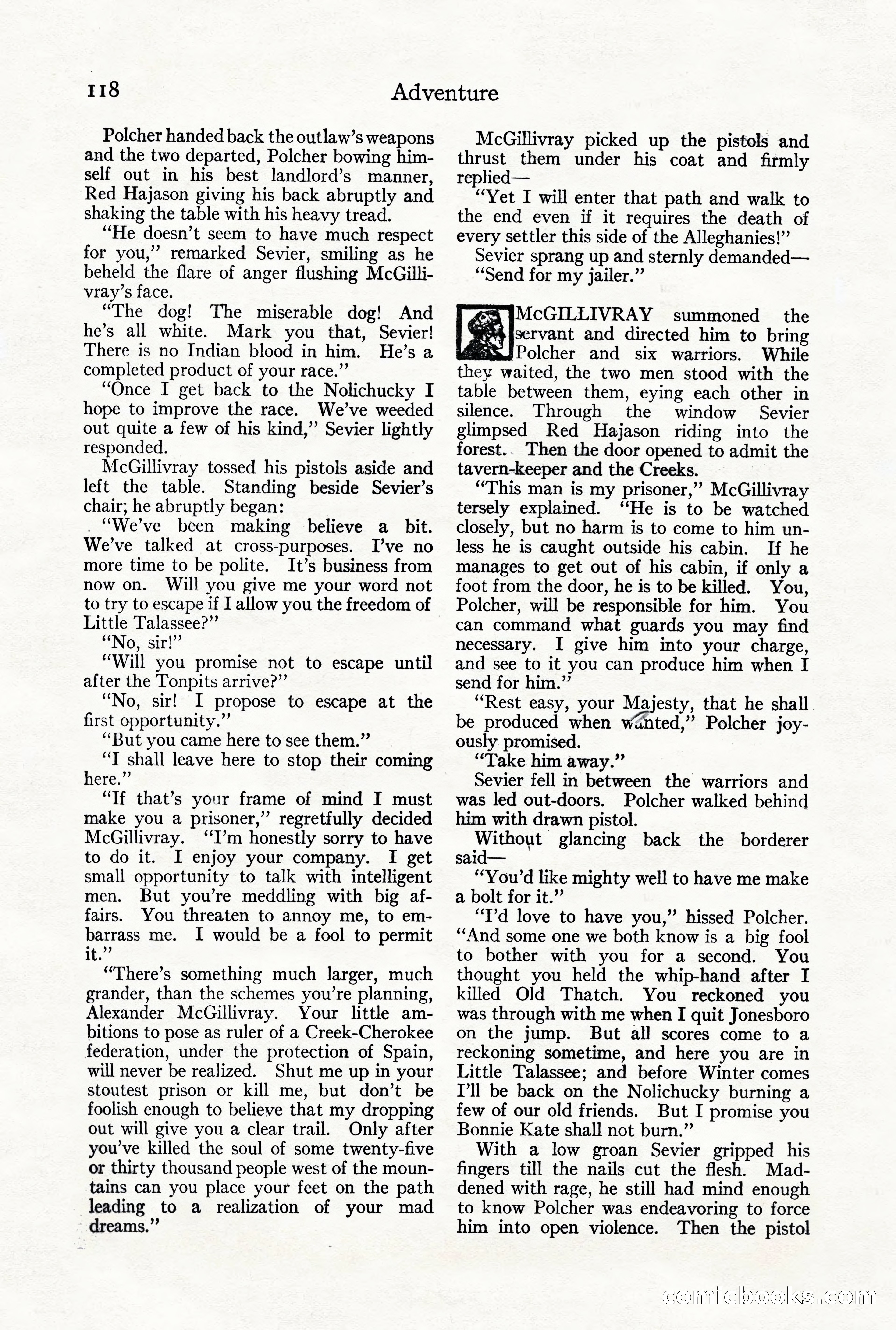 Adventure Magazine, October 3, 1919 — page 132 of 206