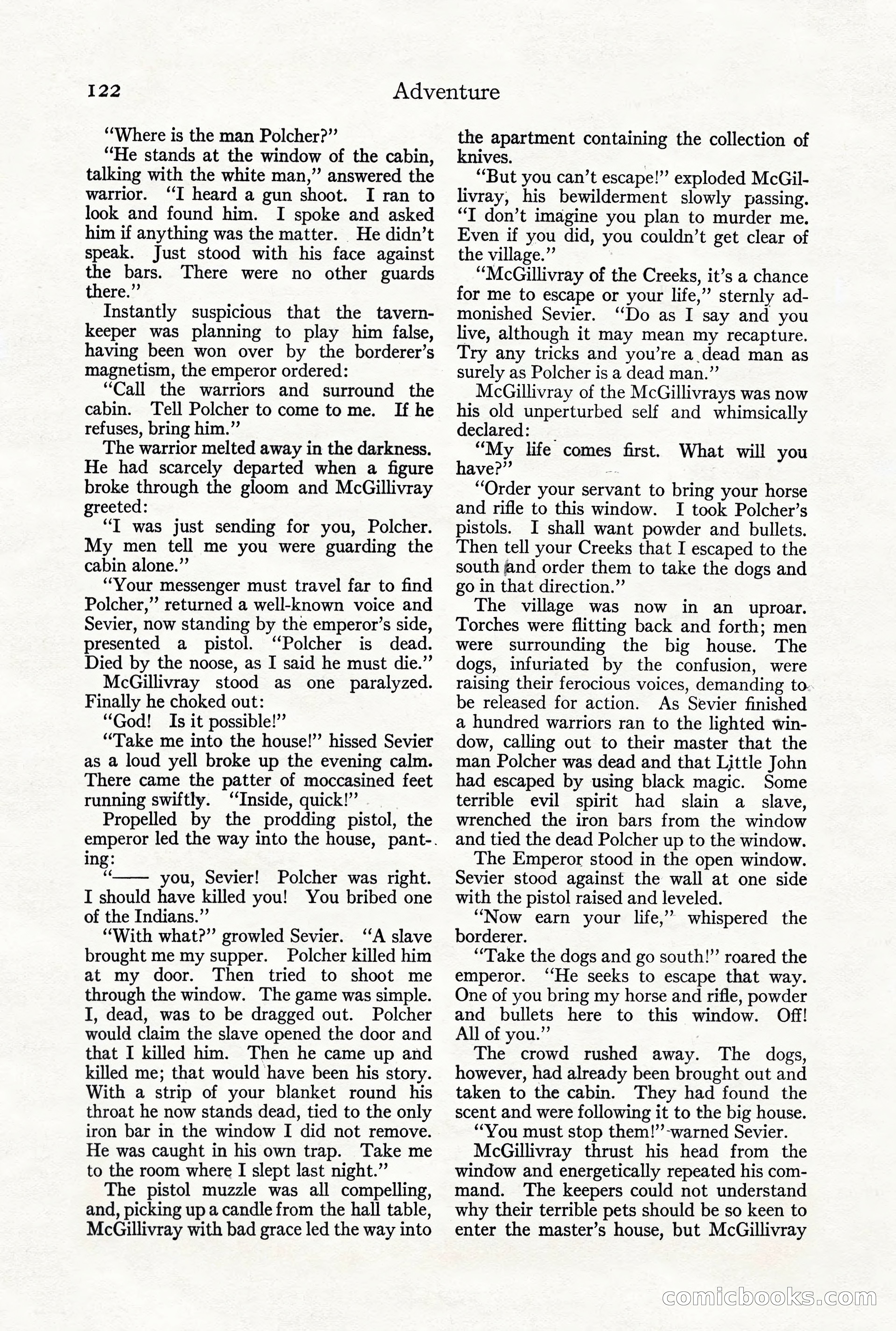 Adventure Magazine, October 3, 1919 — page 136 of 206