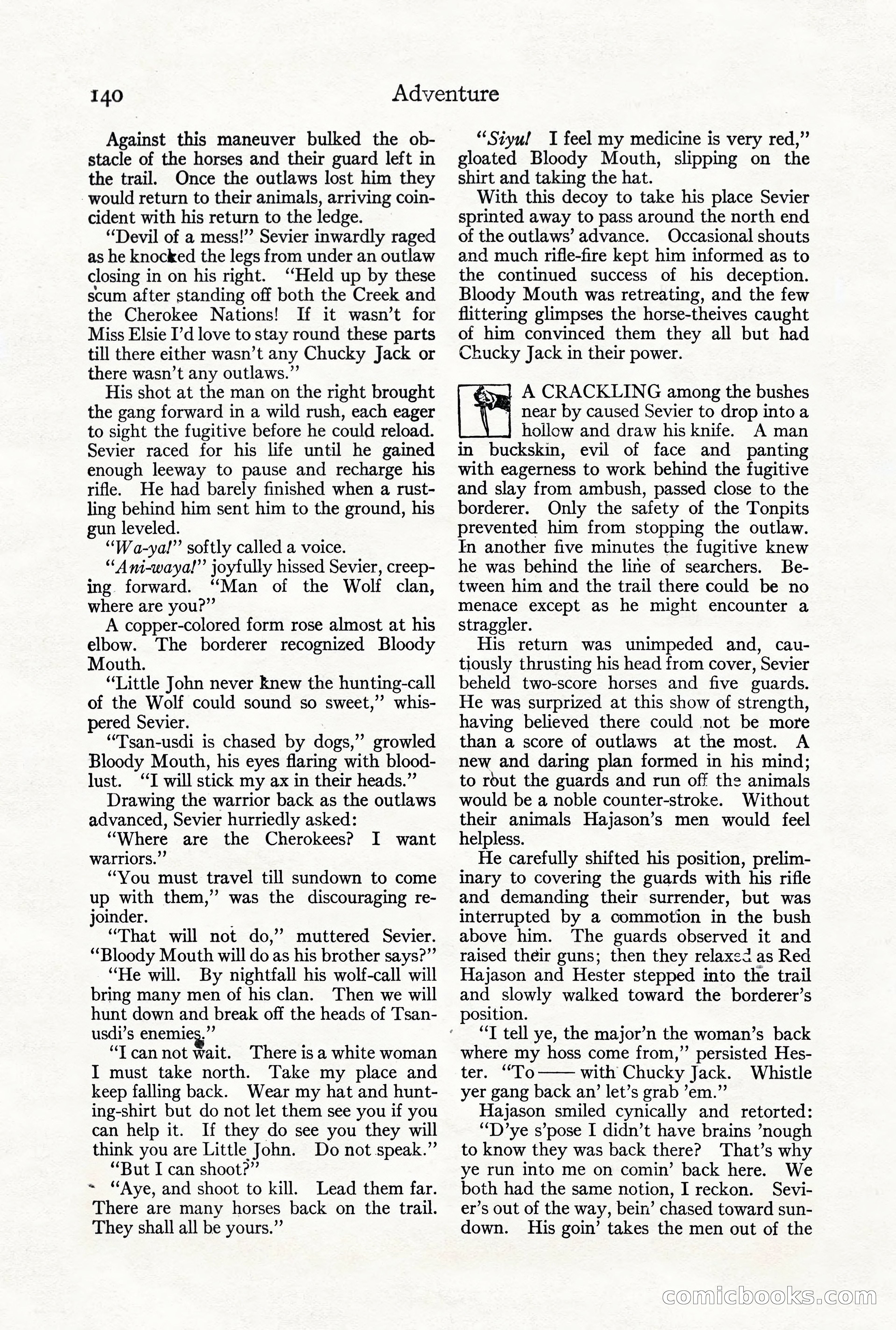 Adventure Magazine, October 3, 1919 — page 154 of 206