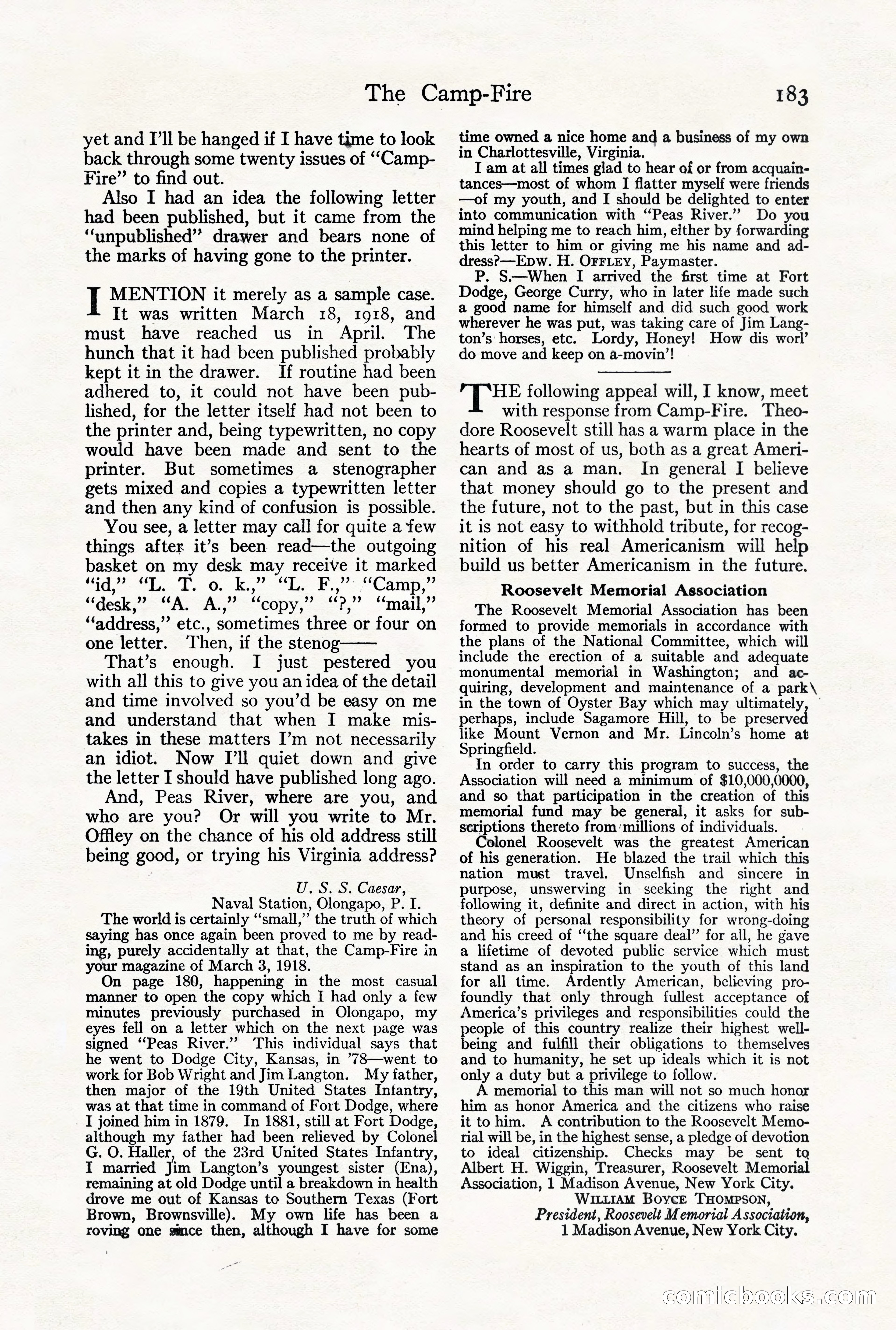 Adventure Magazine, October 3, 1919 — page 197 of 206