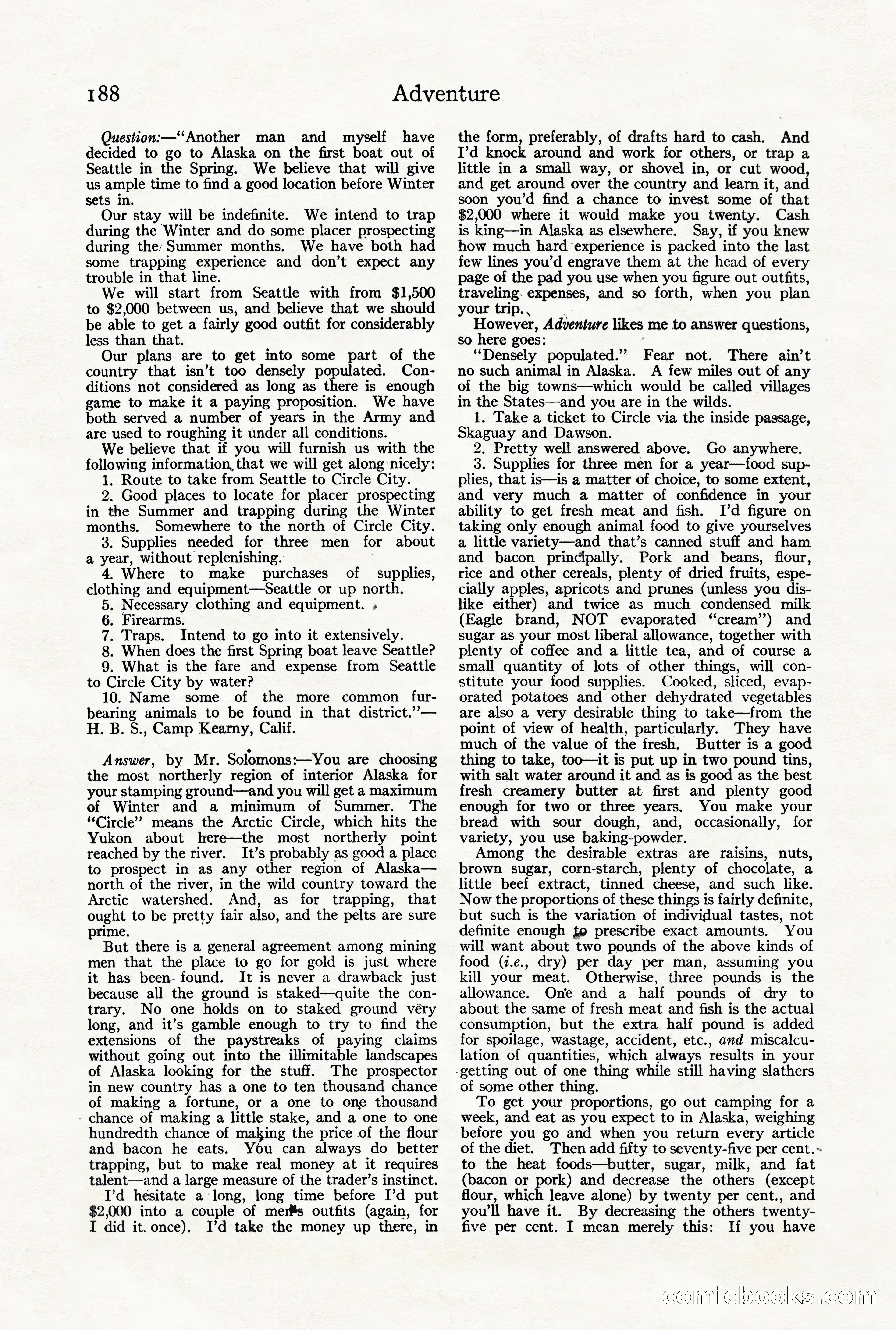 Adventure Magazine, October 3, 1919 — page 202 of 206