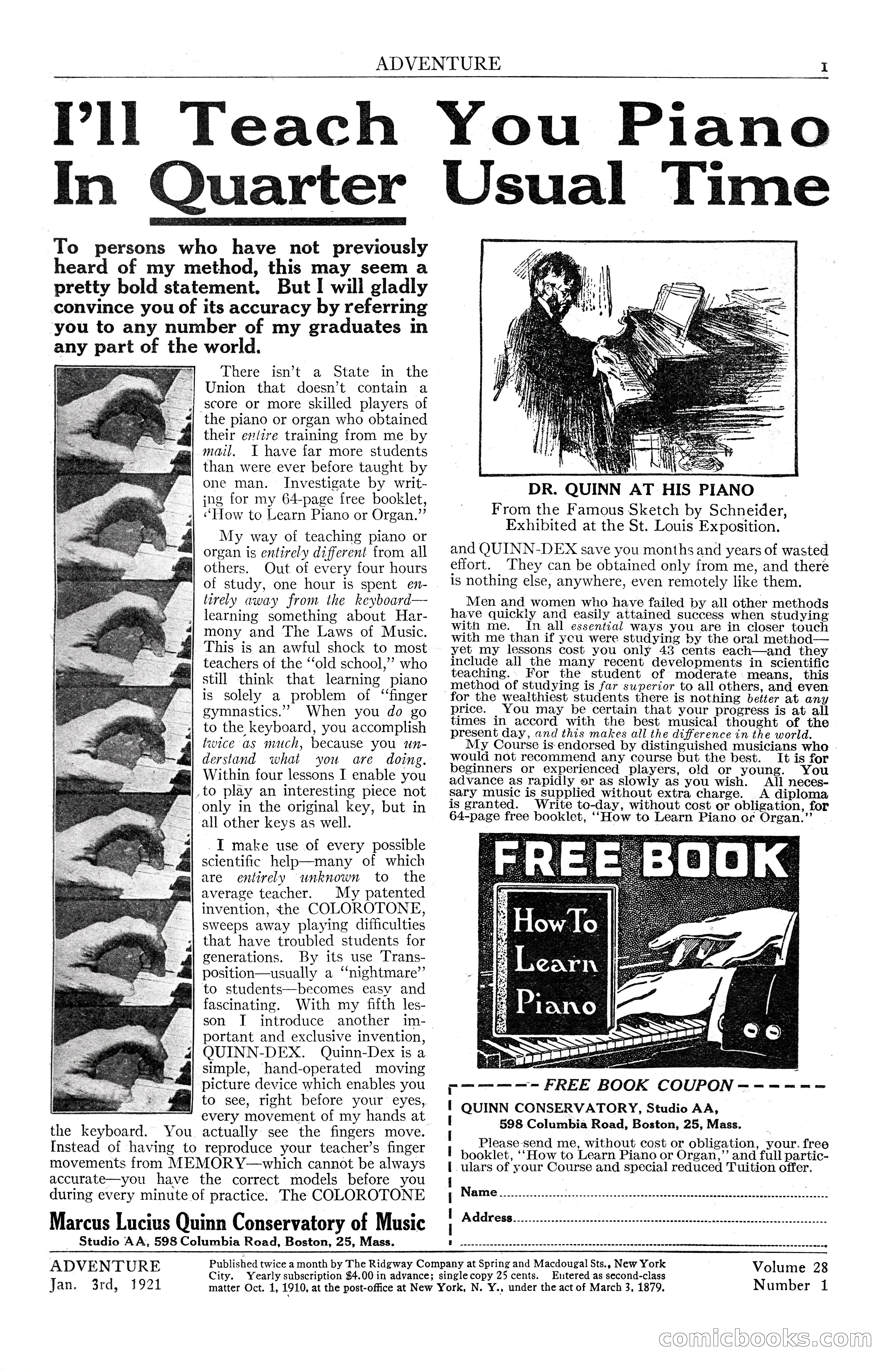 Adventure Magazine, January 3, 1921 — page 3 of 204