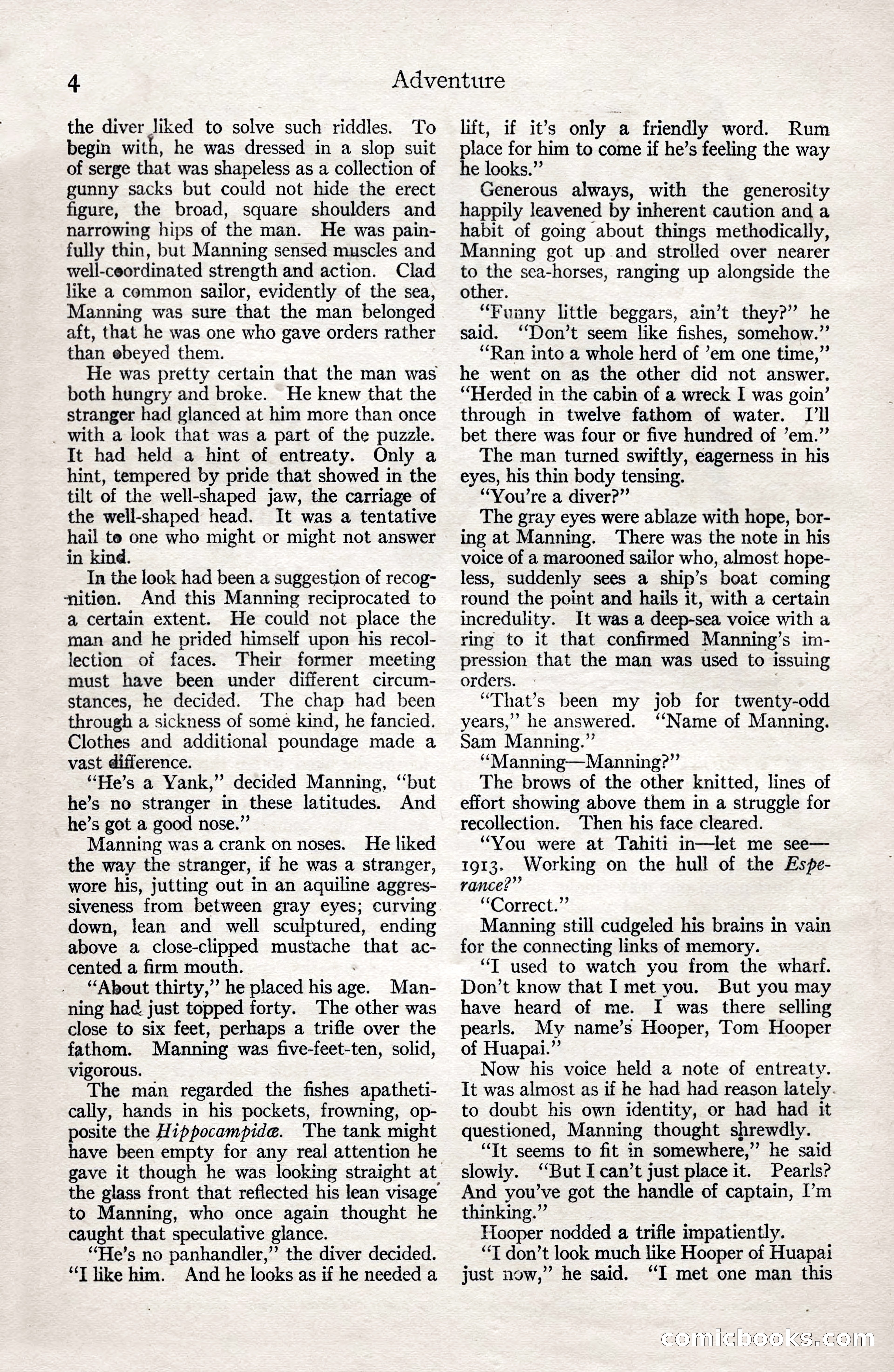 Adventure Magazine, January 3, 1921 — page 14 of 204