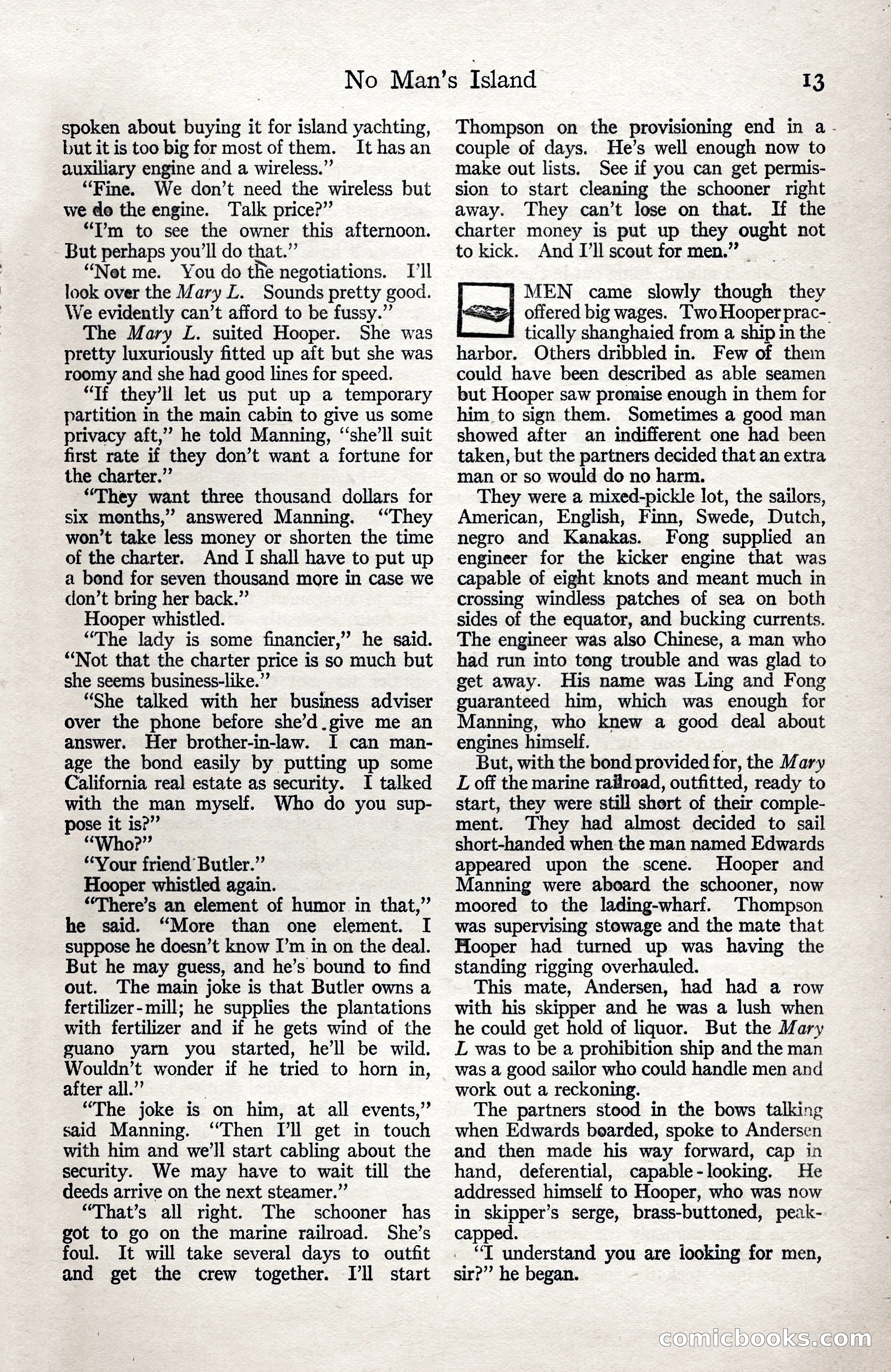 Adventure Magazine, January 3, 1921 — page 23 of 204