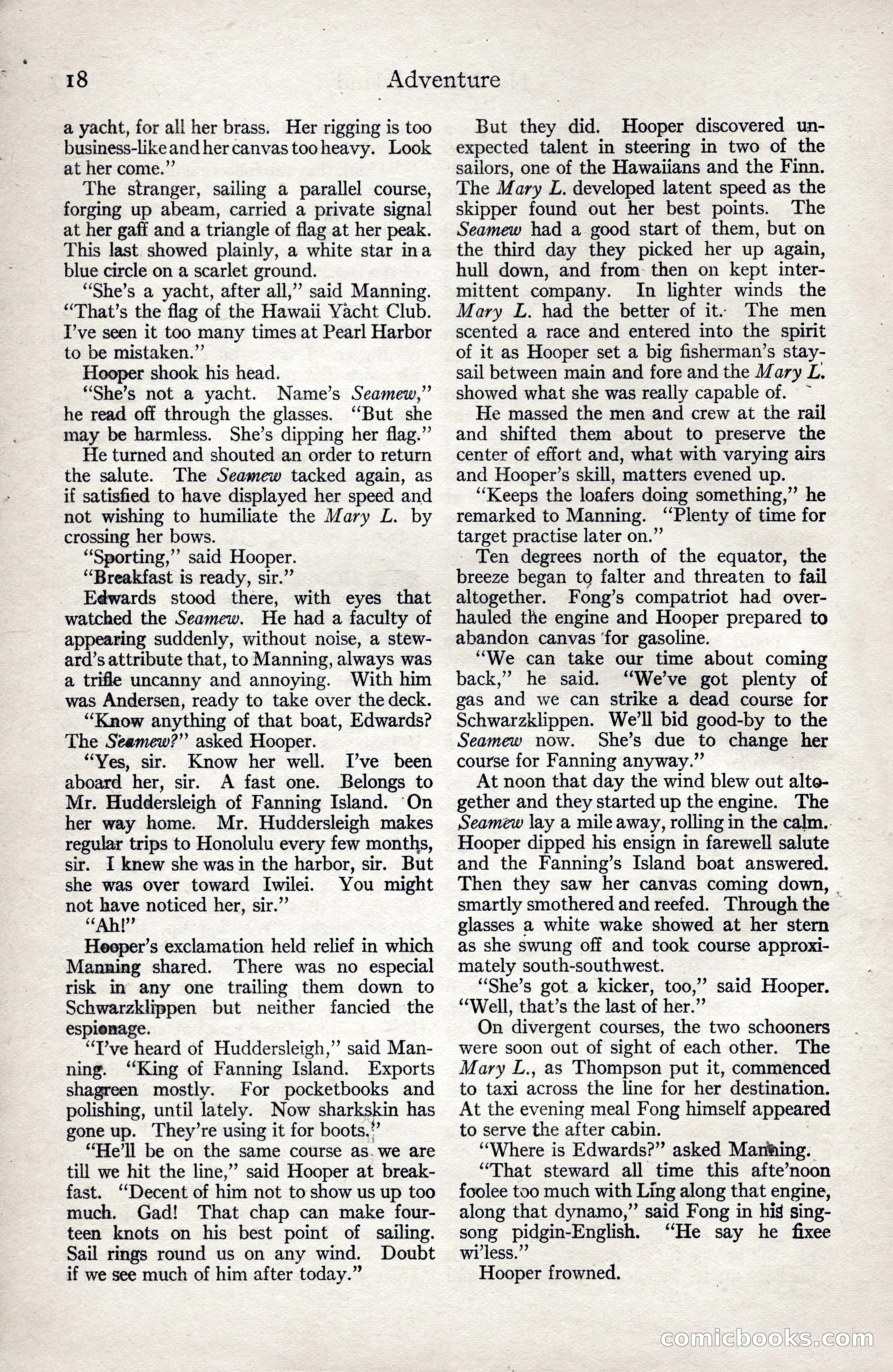 Adventure Magazine, January 3, 1921 — page 28 of 204