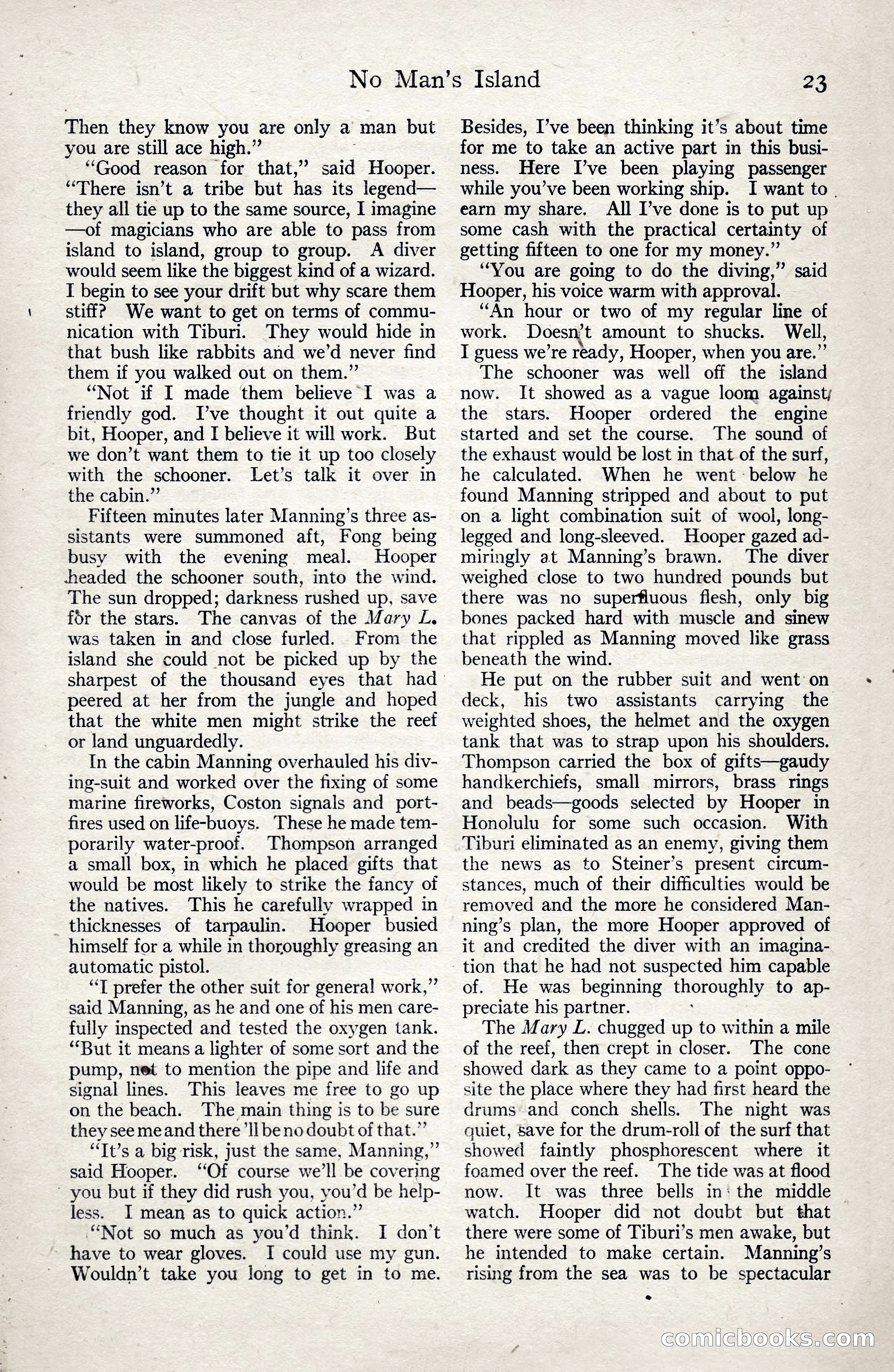 Adventure Magazine, January 3, 1921 — page 33 of 204