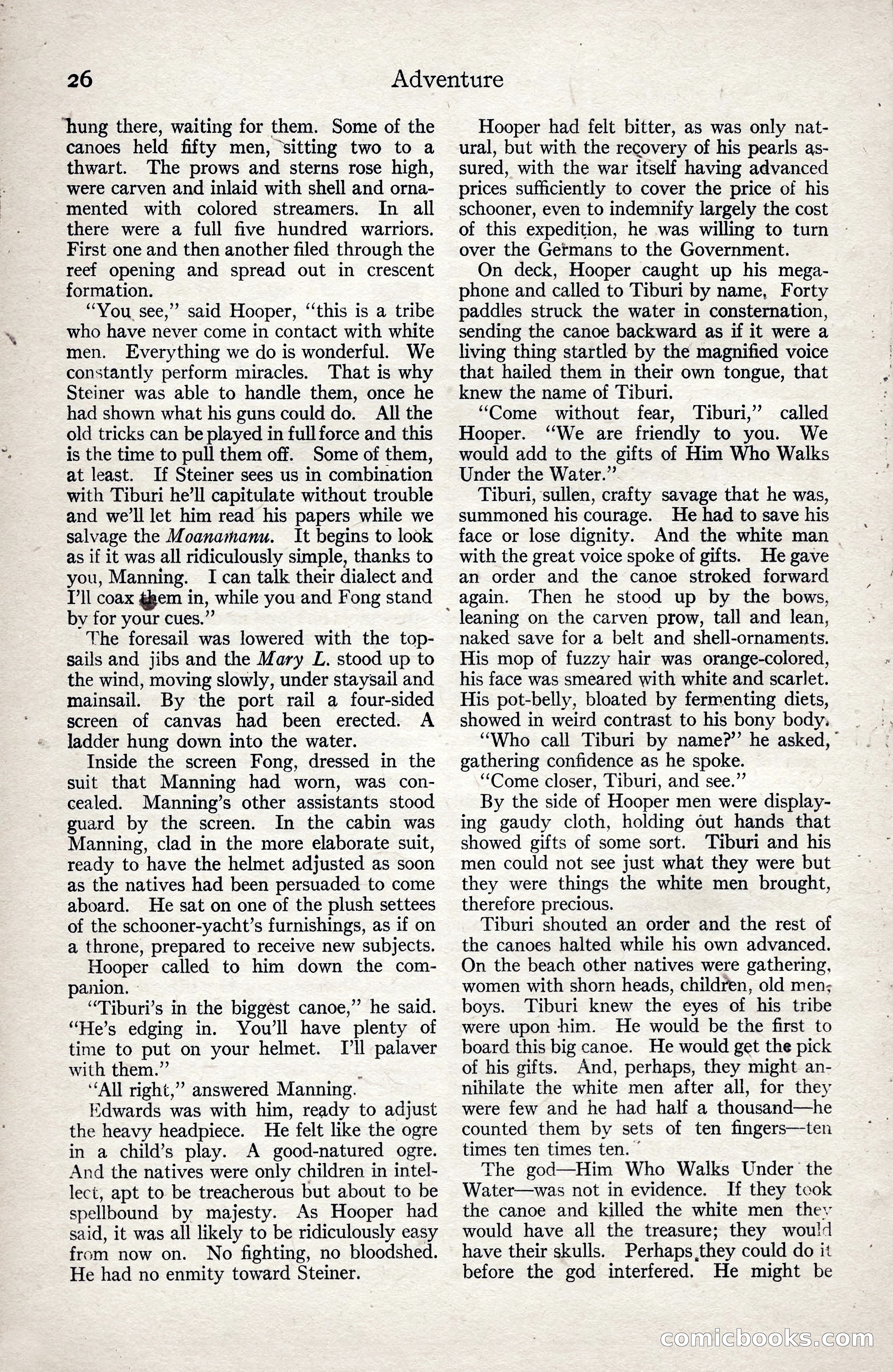 Adventure Magazine, January 3, 1921 — page 36 of 204